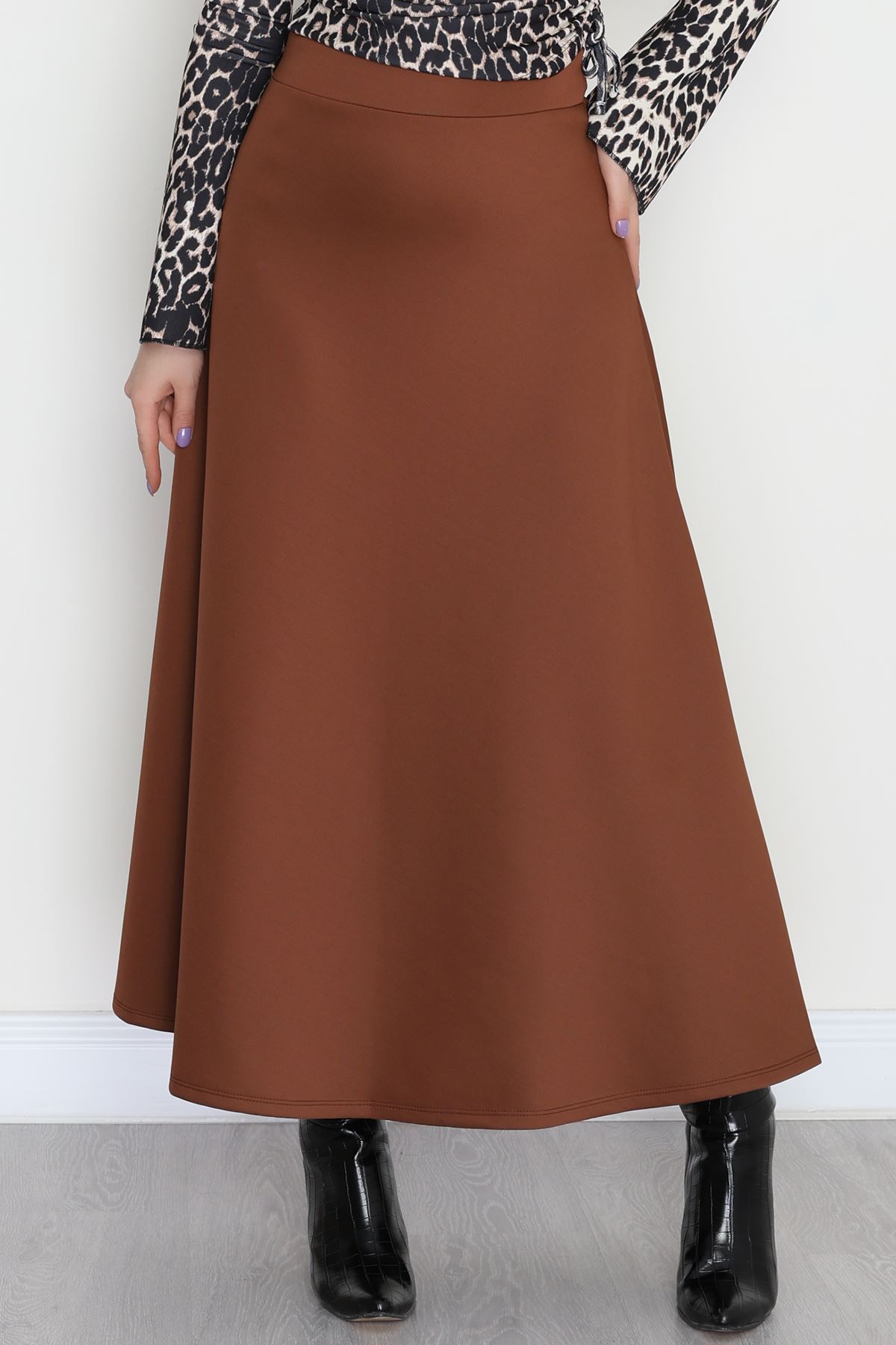 Puf Scuba Kumaş Çan Etek Kahve - 50961.2036.