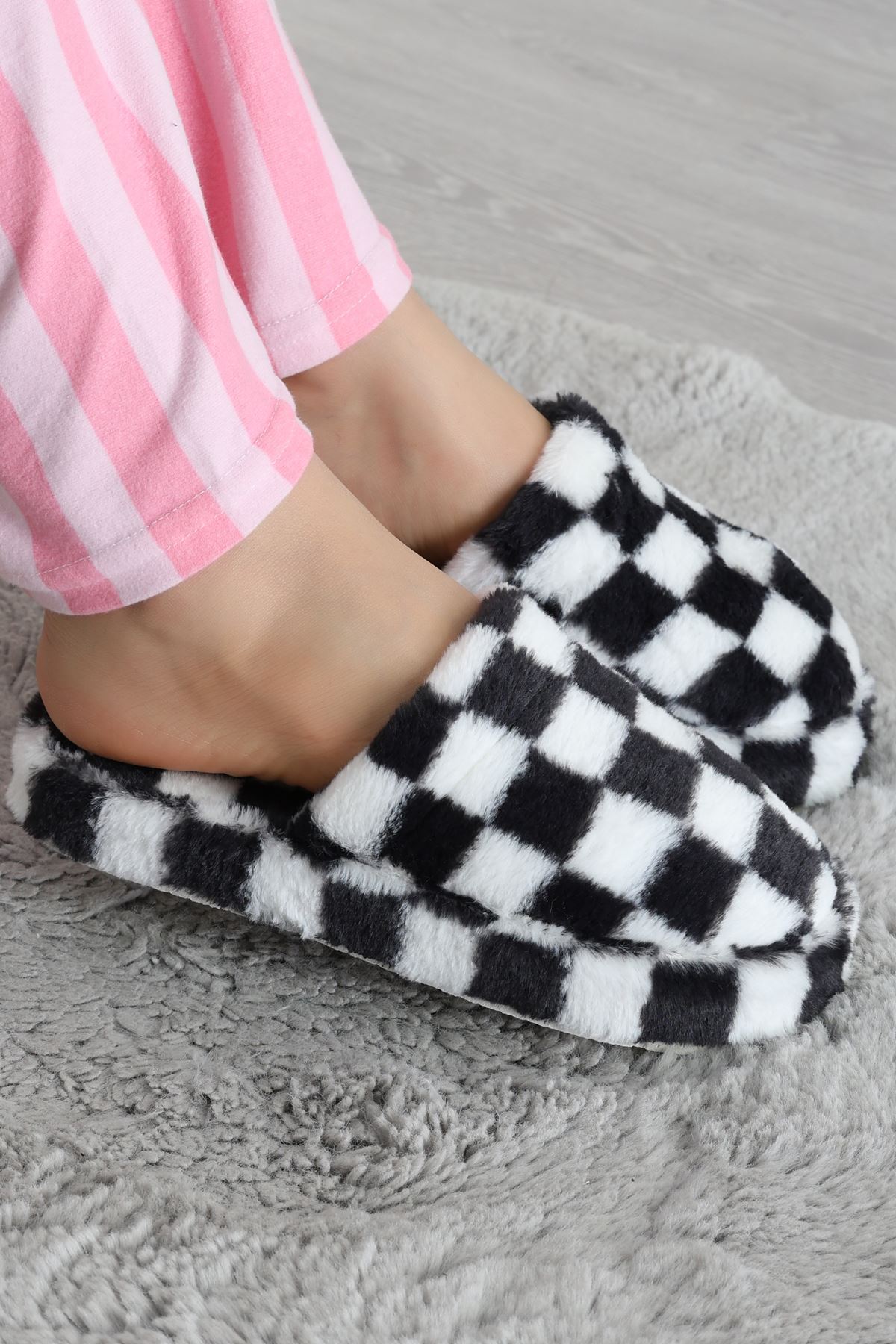 Peluş Ev Terliği Siyah - 31427.264.