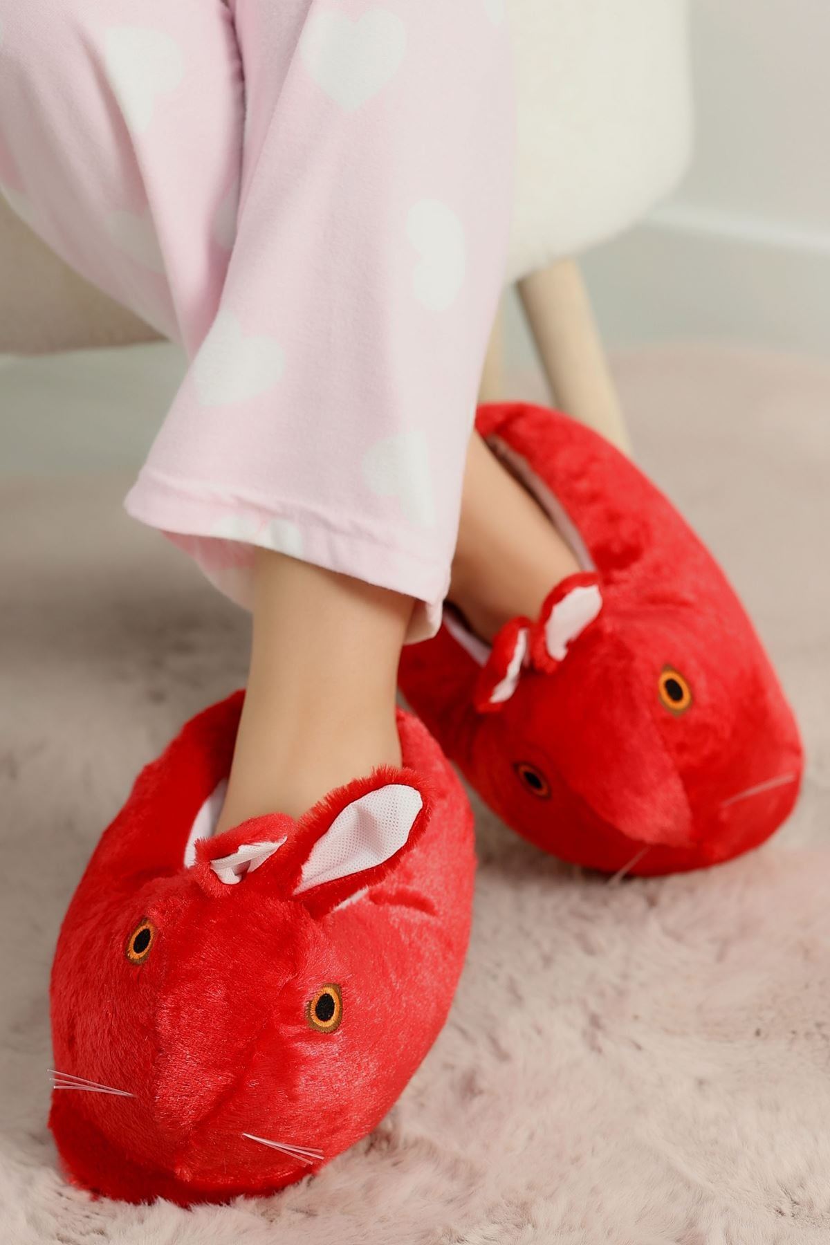 Hayvanlı Panduf Kırmızı - 31481.264.