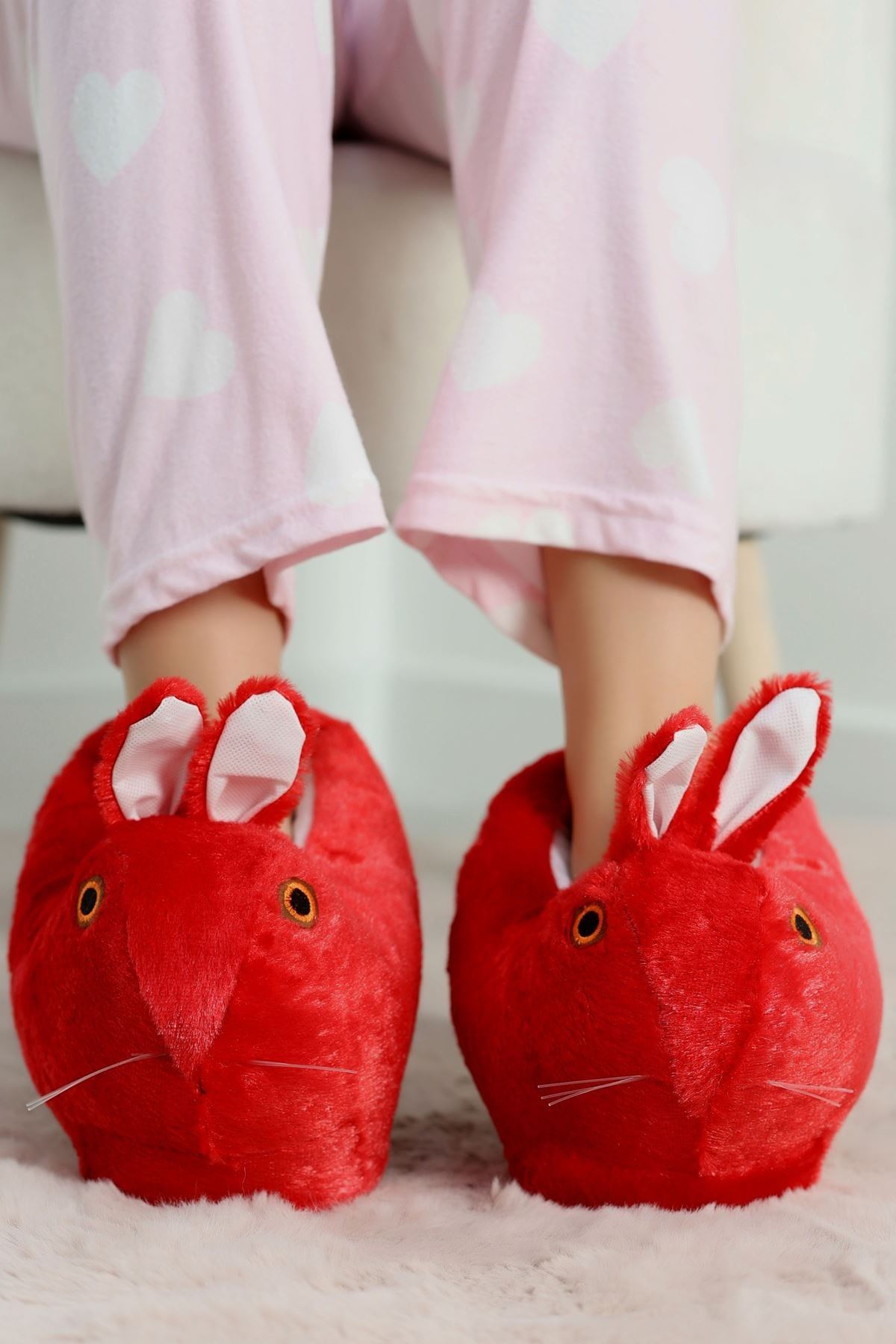 Hayvanlı Panduf Kırmızı - 31481.264.