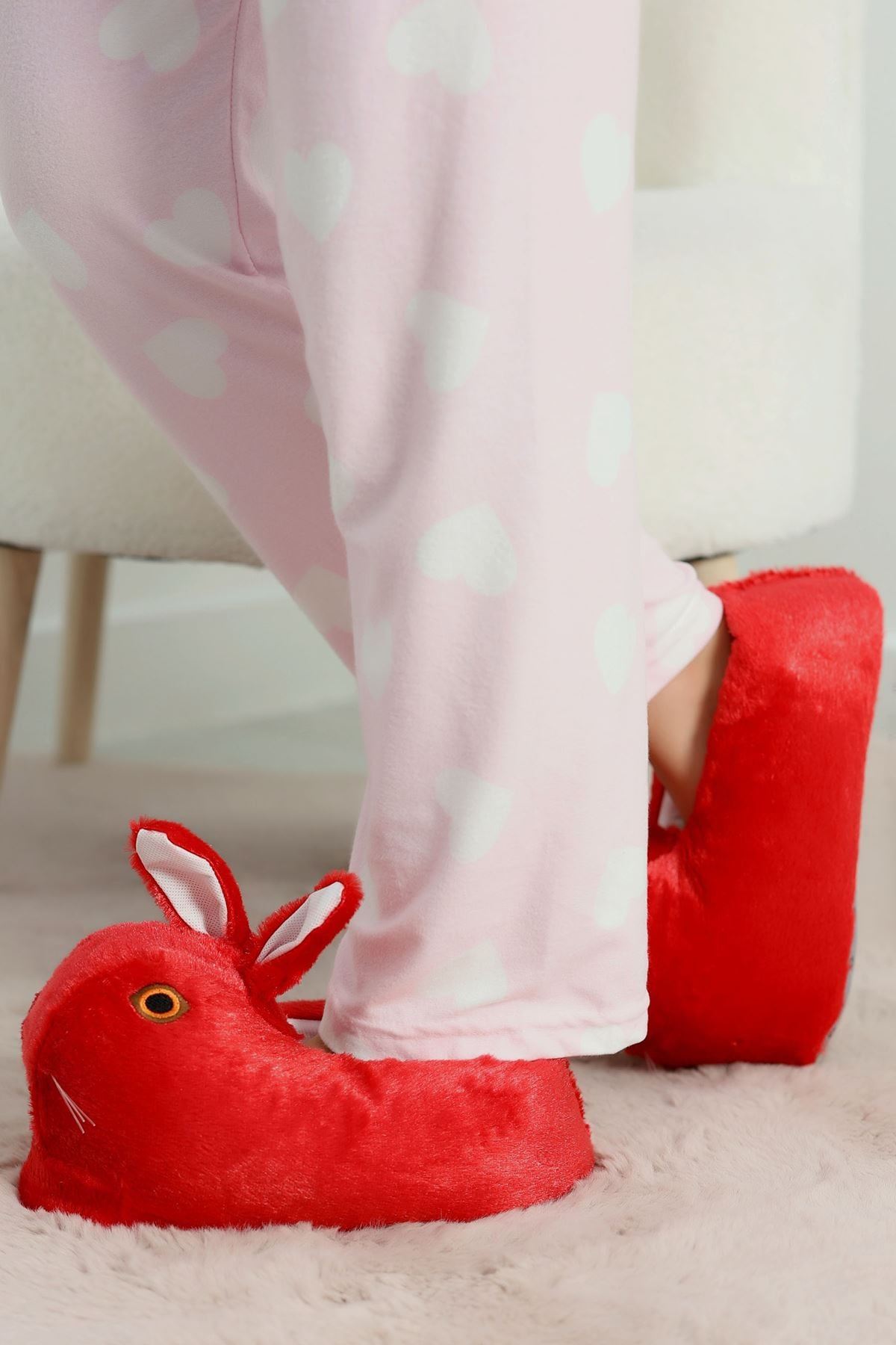 Hayvanlı Panduf Kırmızı - 31481.264.