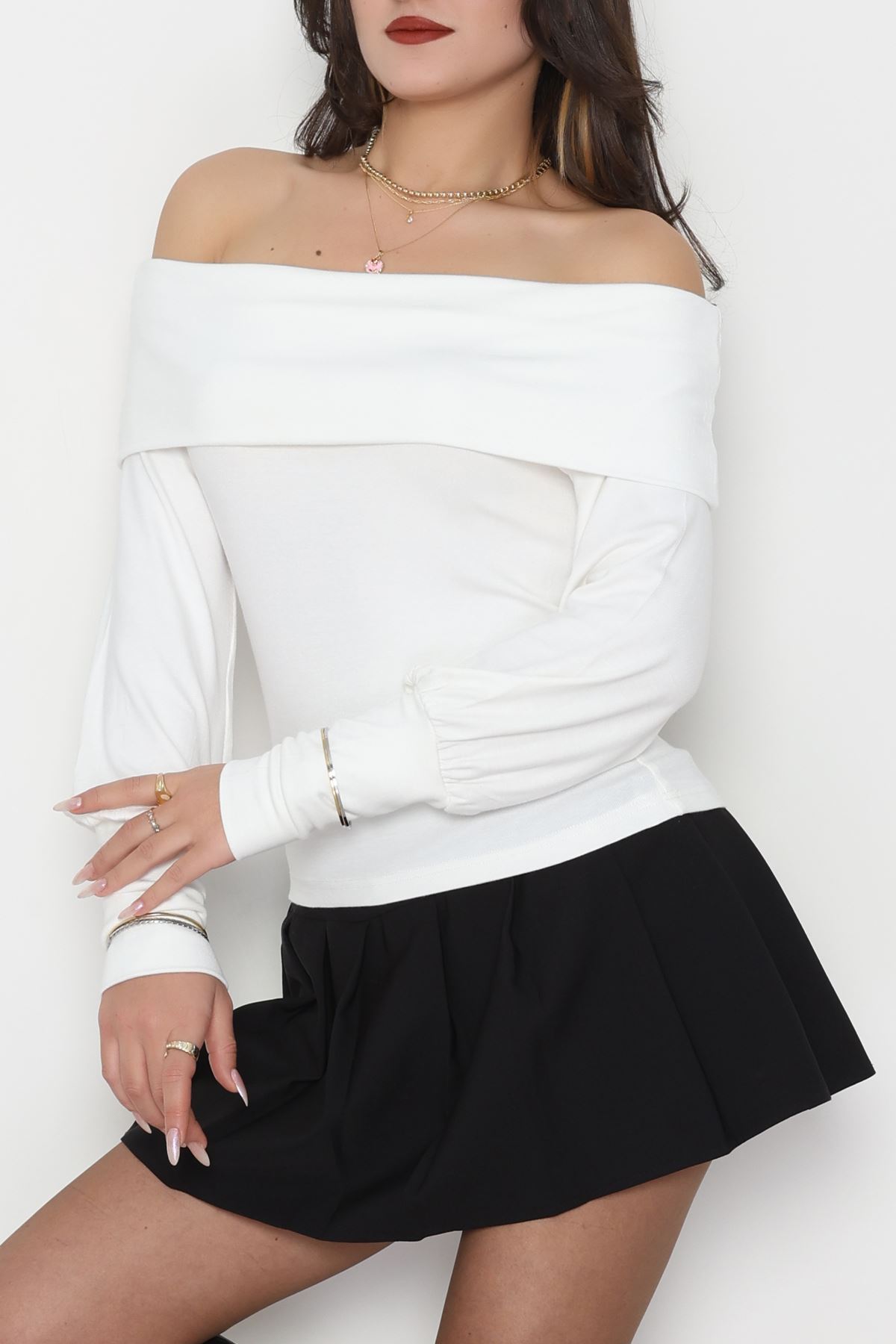 Buzzy Madonna Yaka Bluz Ekru - 1003.2119.