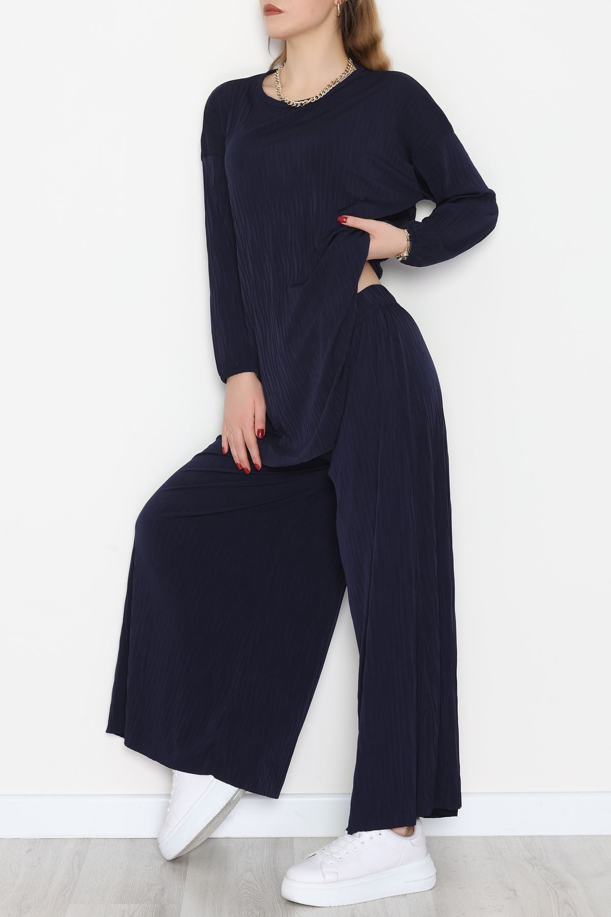 Sandy Crash Kumaş İkili Takım Lacivert - 42667.1949.