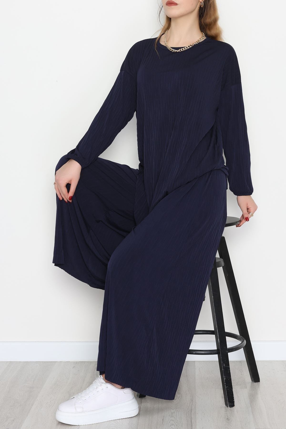 Sandy Crash Kumaş İkili Takım Lacivert - 42667.1949.