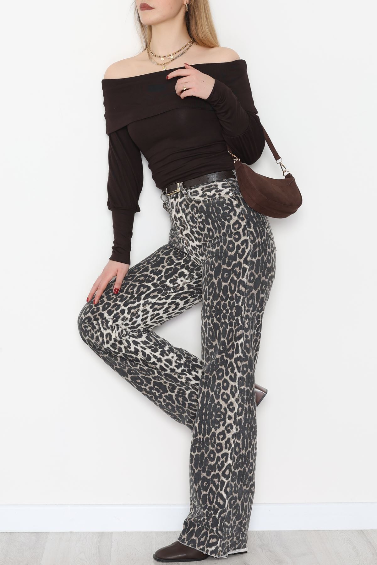 Buzzy Madonna Yaka Bluz Kahve - 1003.2119.