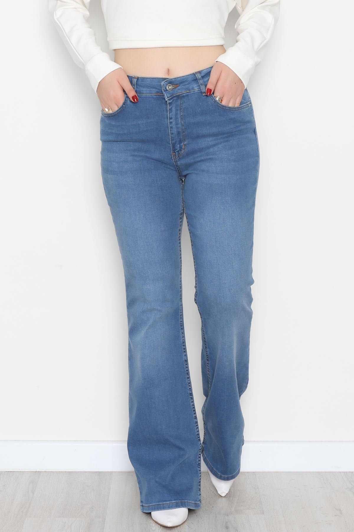 İspanyol Kot Pantolon Açıkmavi - 31397.2088.