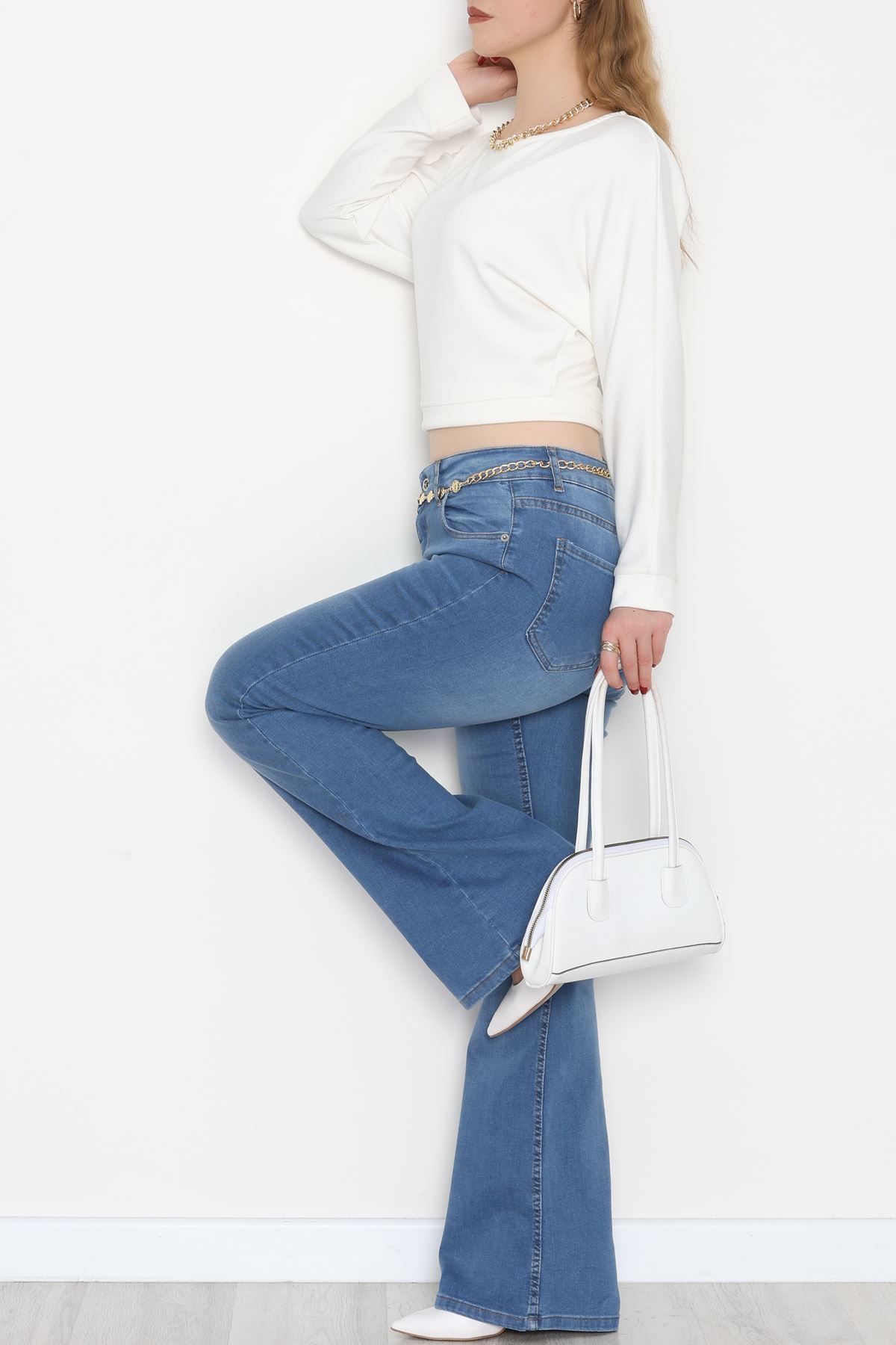 İspanyol Kot Pantolon Açıkmavi - 31397.2088.