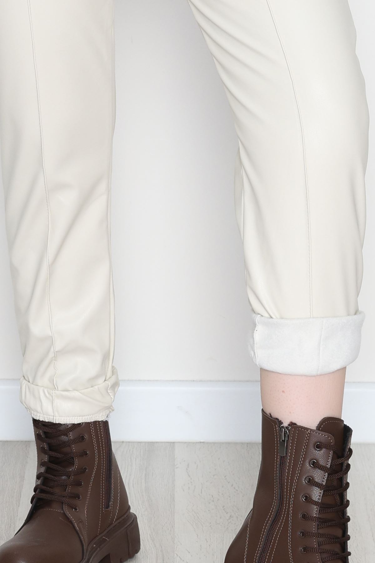 Önü Çımalı Jogger Pantolon Taş - 51210.1779.