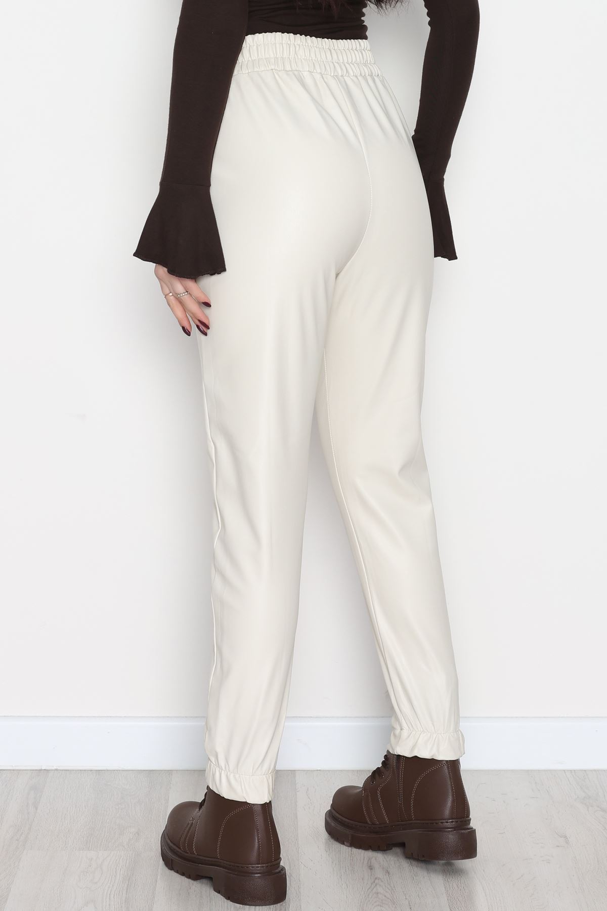 Önü Çımalı Jogger Pantolon Taş - 51210.1779.