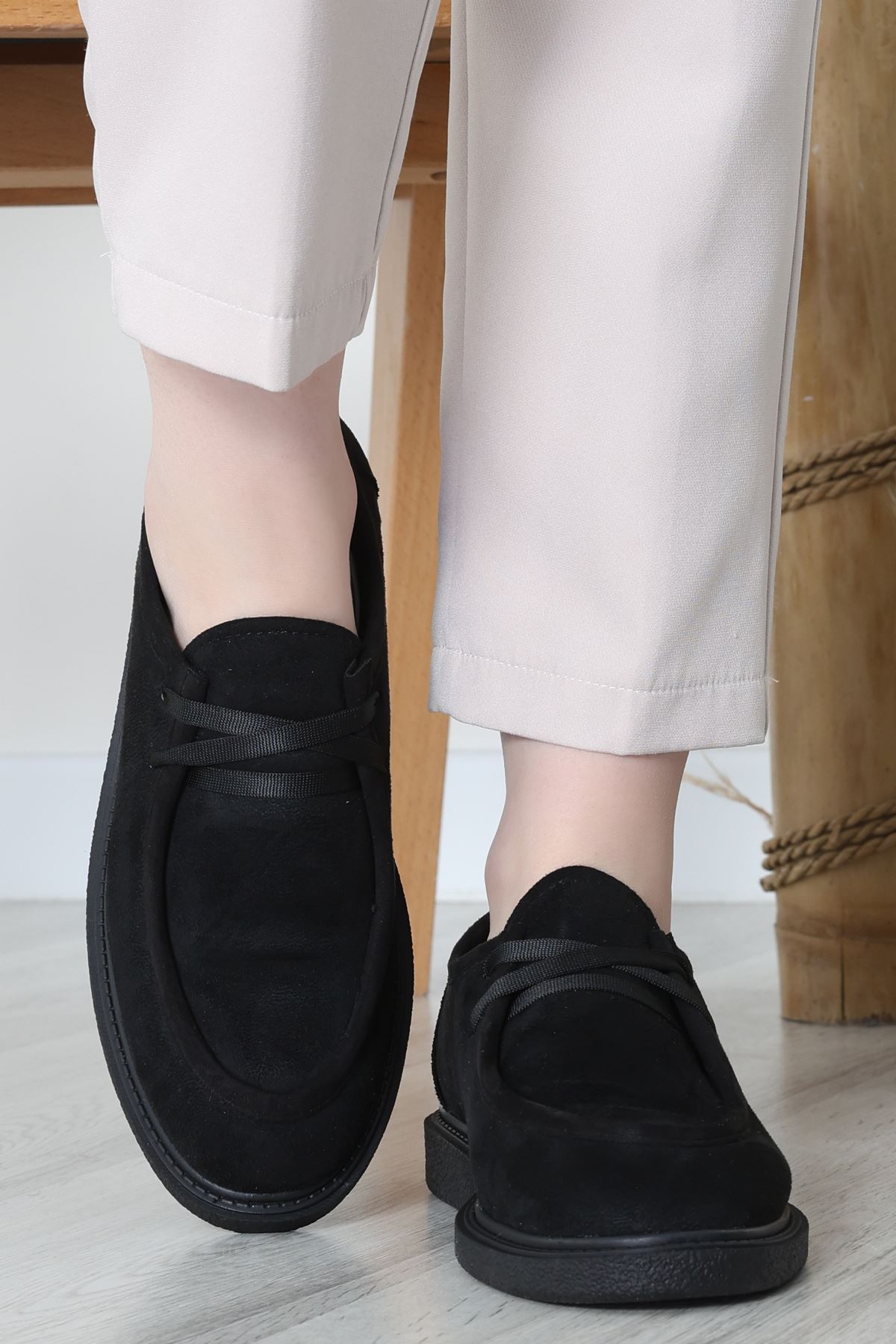 Termo Taban Bağcıklı Ayakkabı Süetsiyah - 31651.1846.