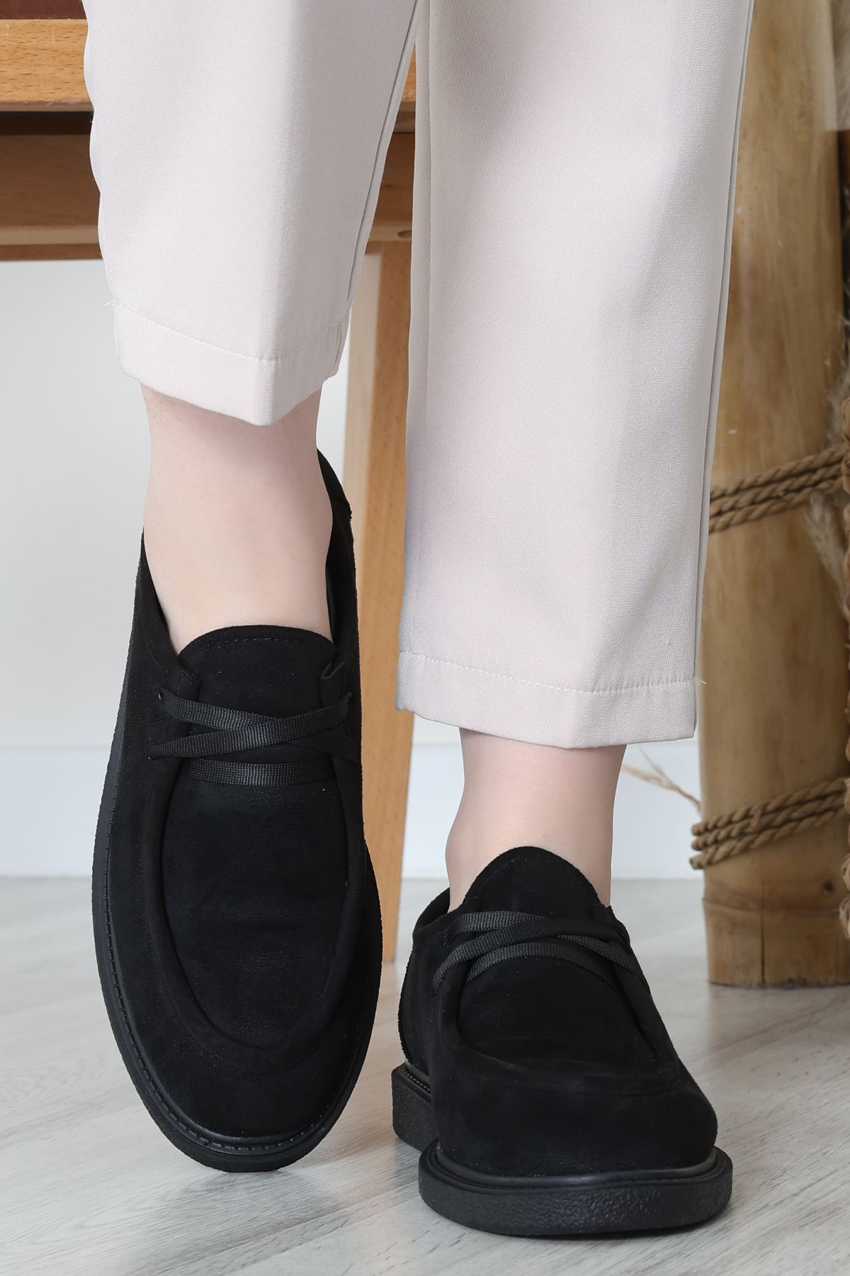 Termo Taban Bağcıklı Ayakkabı Süetsiyah - 31651.1846.