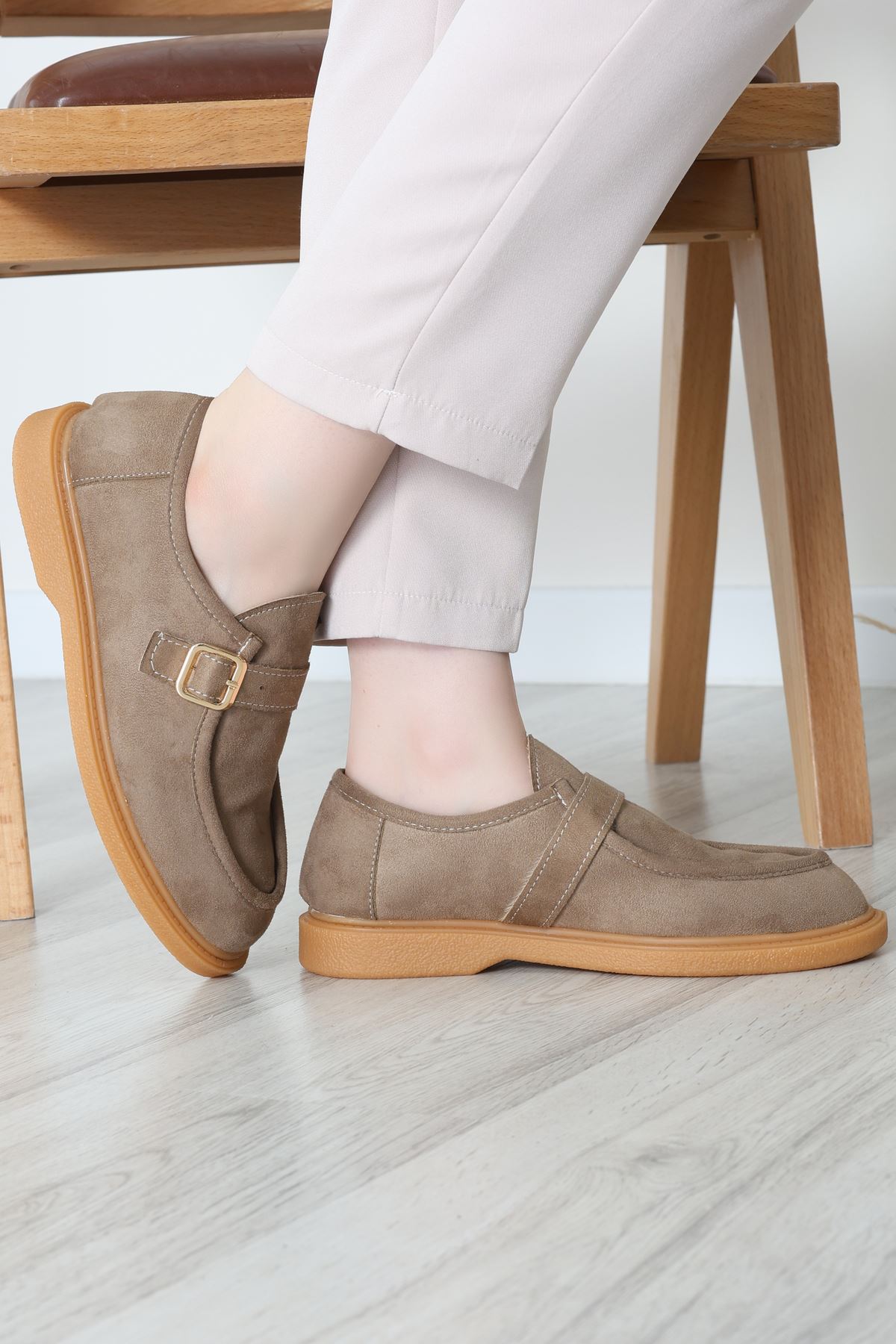 Termo Taban Tokalı Ayakkabı Süetvizon - 31652.1846.