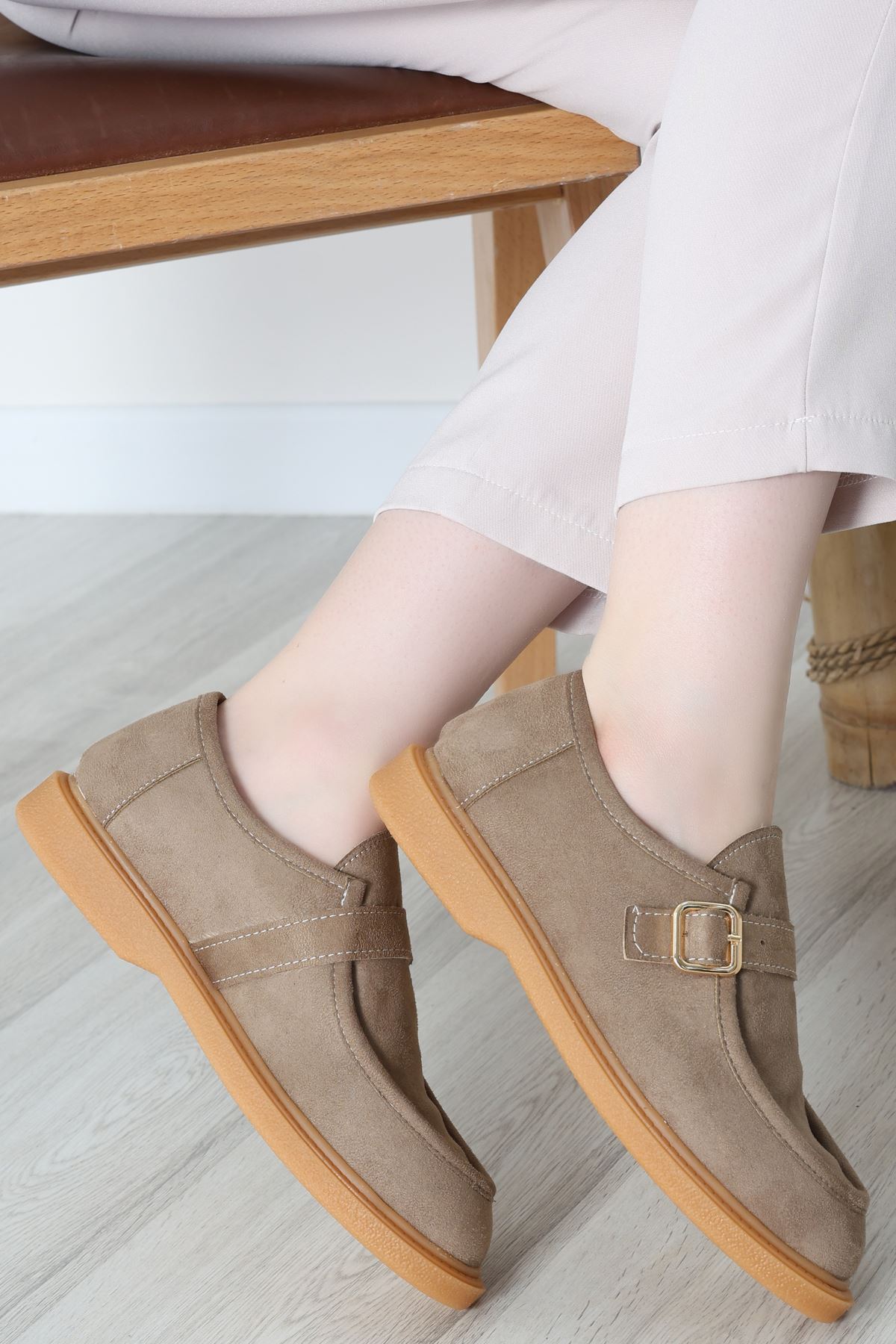 Termo Taban Tokalı Ayakkabı Süetvizon - 31652.1846.