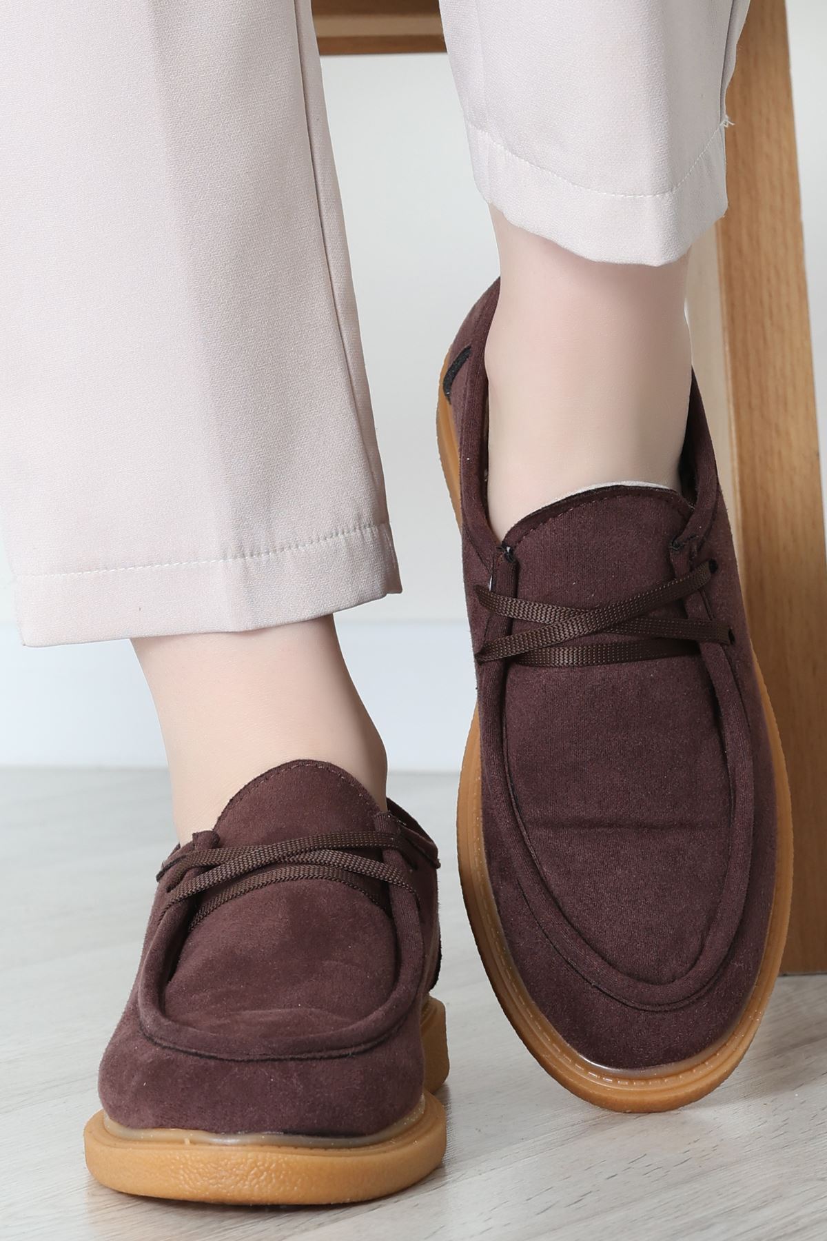 Termo Taban Bağcıklı Ayakkabı Süetkahve - 31651.1846.