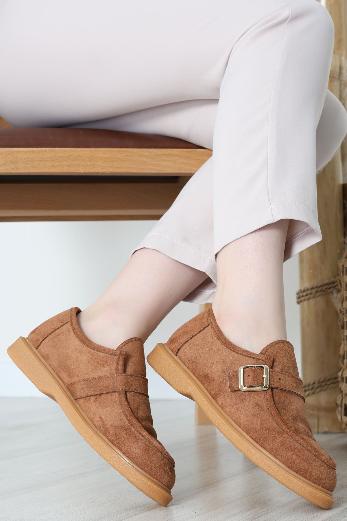 Termo Taban Tokalı Ayakkabı Süettaba - 31652.1846.