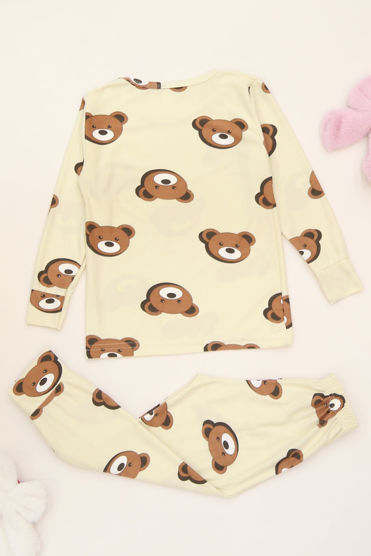 3-14 Yaş Süet Manşetli Alt Üst Aynı Takım Bejayı - 410.1287.