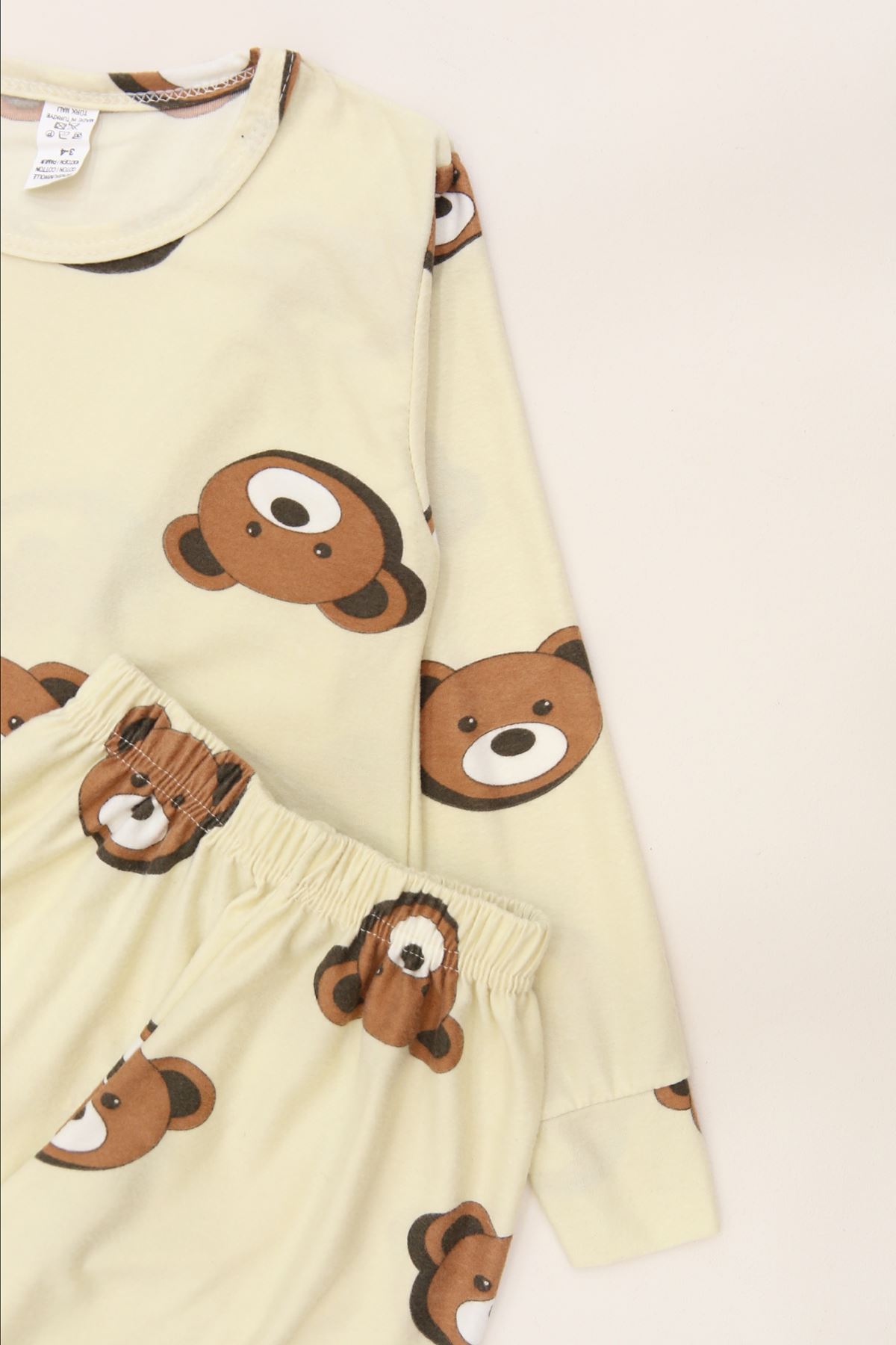 3-14 Yaş Süet Manşetli Alt Üst Aynı Takım Bejayı - 410.1287.