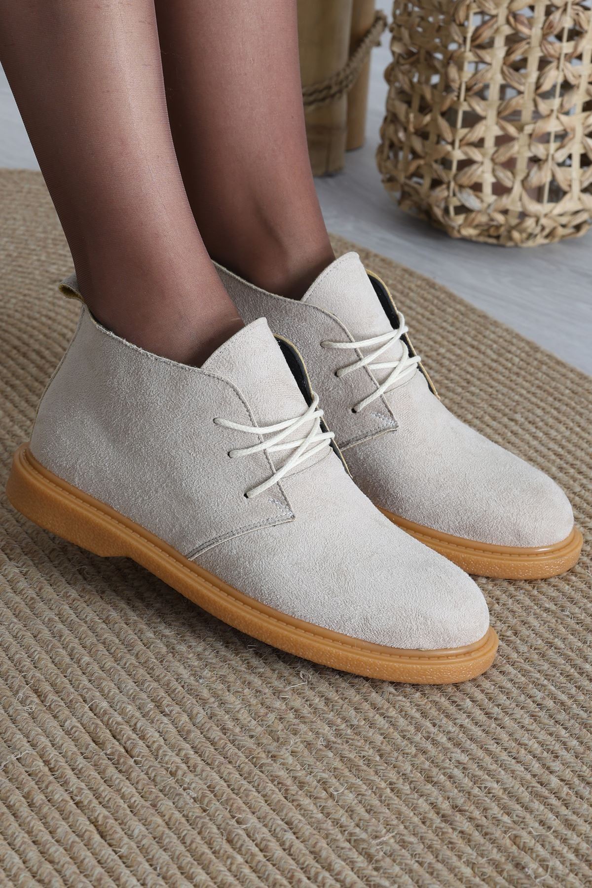 Kadın Bot Süetkrem - 31434.1846.