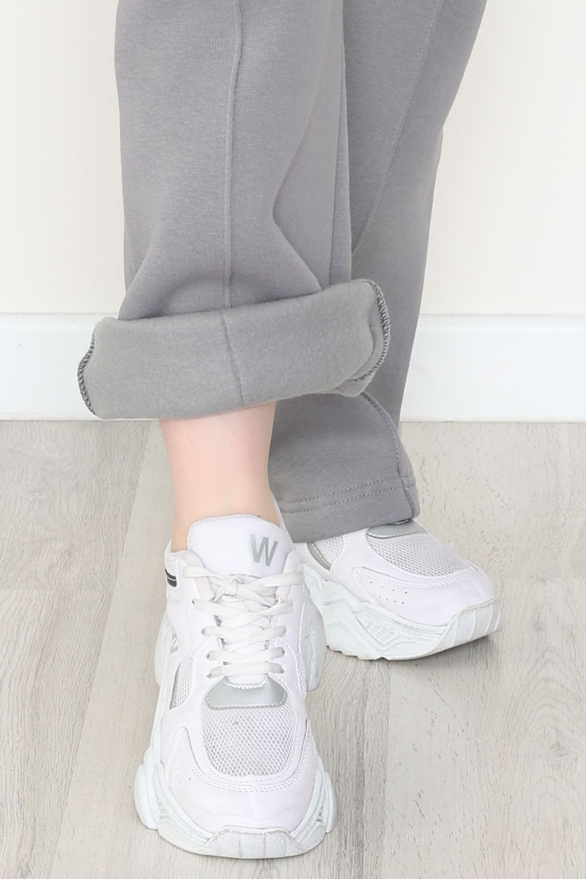 3 İplik Önü Çımalı Eşofman Altı Antrasit - 42520.1878.