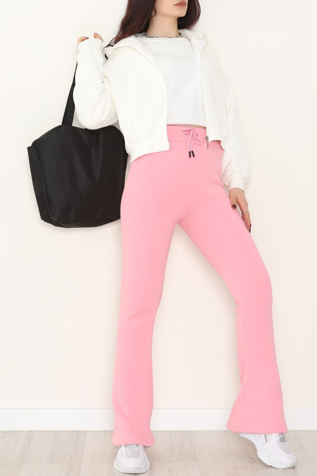 3 İplik İspanyol Paça Eşofman Altı Koyupembe - 42522.1878.