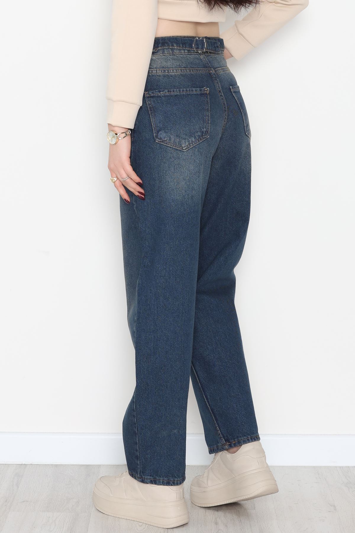 Arkası Tokalı Baggy Kot Pantolon Kahvetint - 31712.2059.