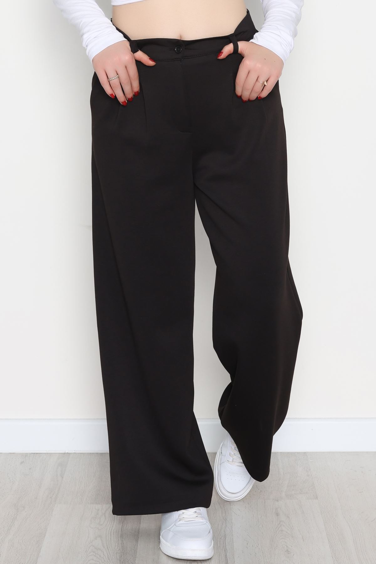 Modal Kumaş Palazzo Pantolon Siyah - 51104.2061.