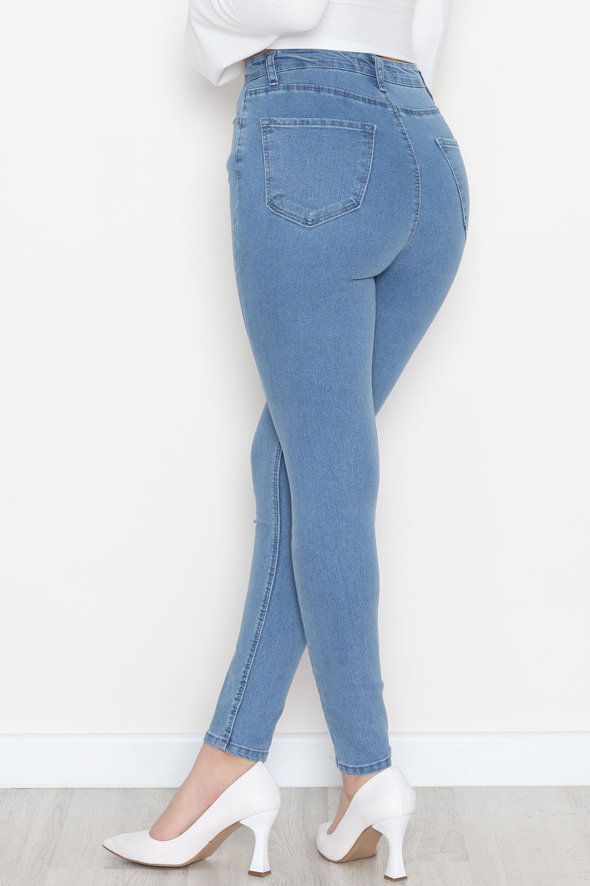 Dar Paça Kot Pantolon Açıkmavi1 - 31593.2112.