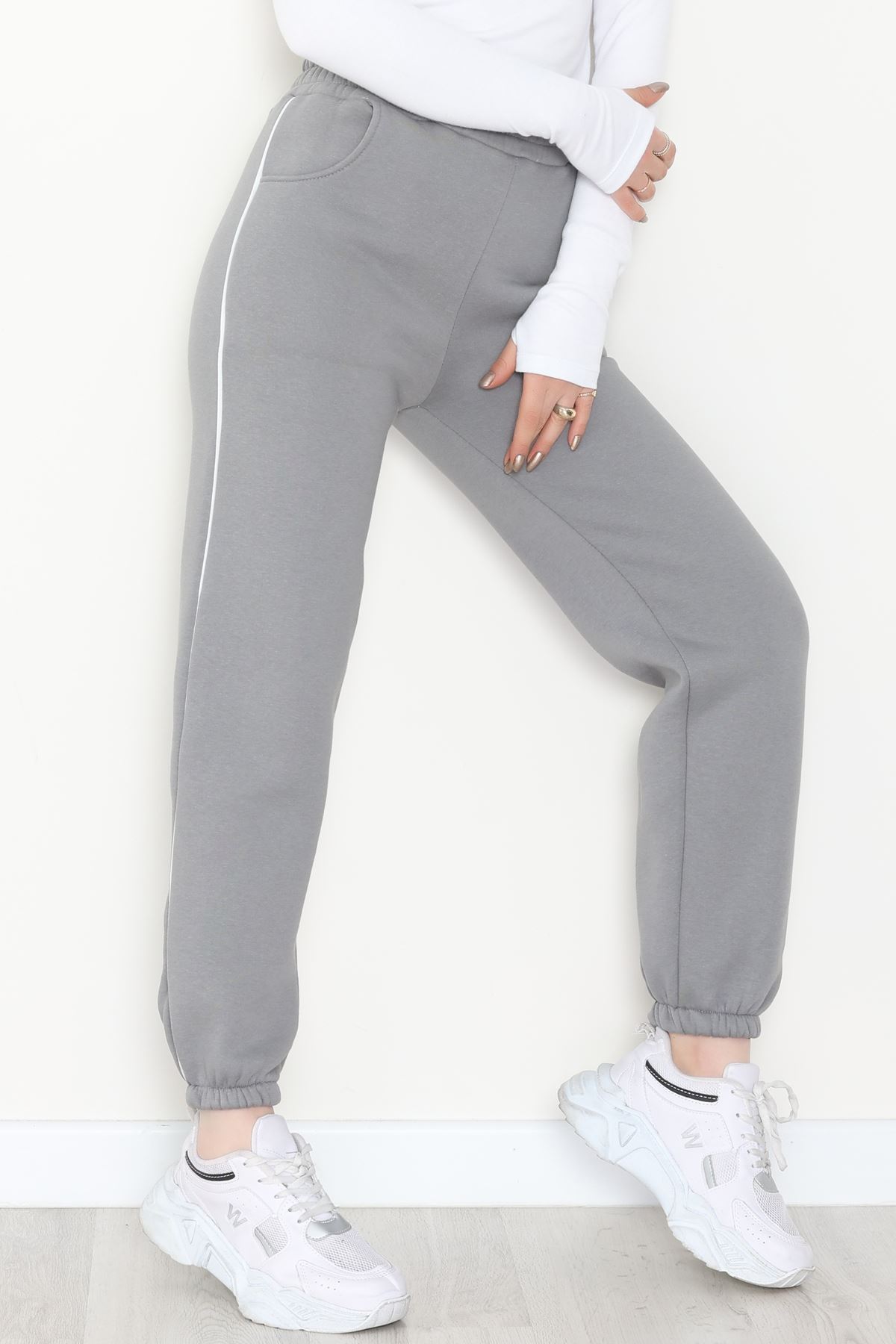 3 İplik Biyeli Eşofman Altı Antrasit - 30103.1878.