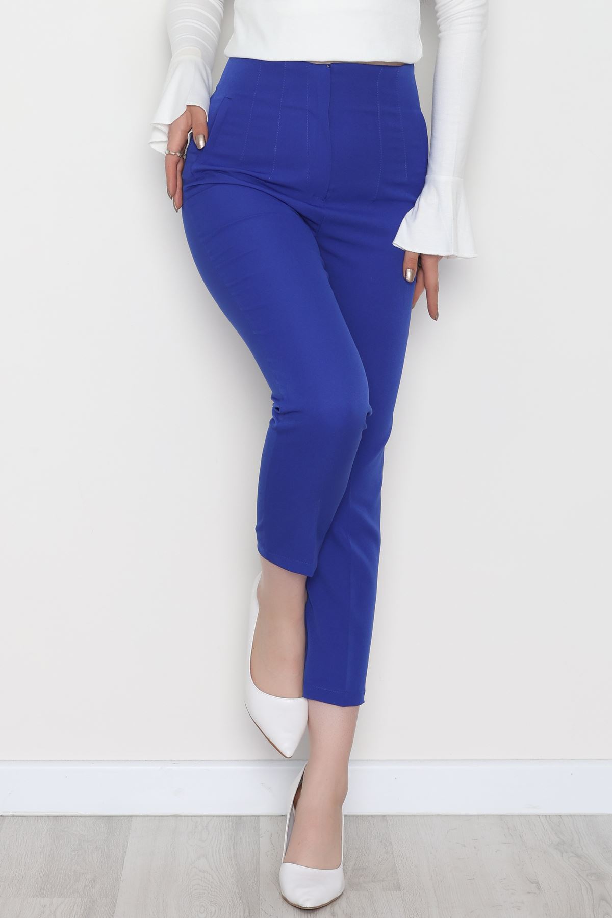 Pensli Havuç Pantolon Saks - 51215.1779.