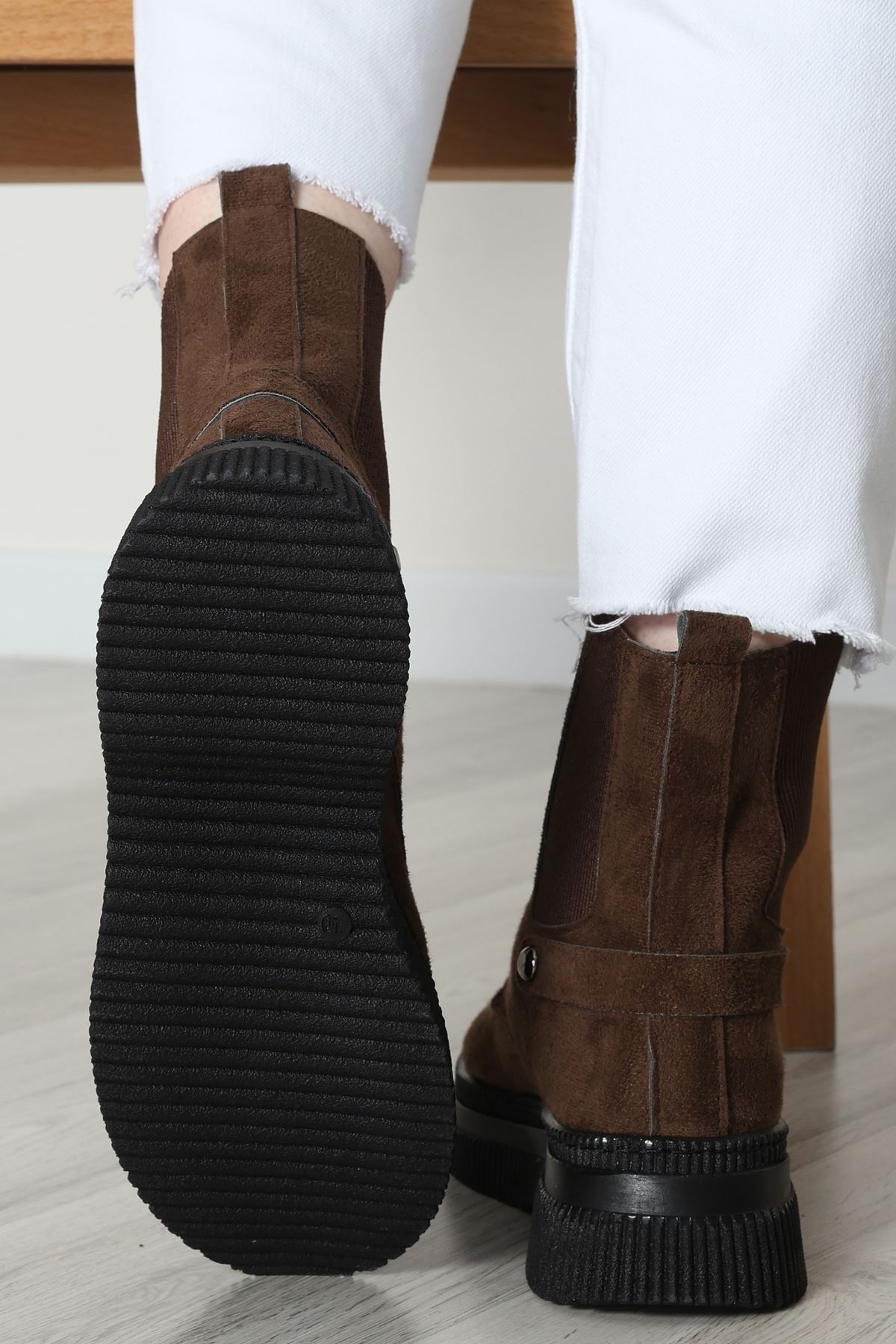 Lastik Detaylı Postal Bot Kahvesüet - 31623.264.