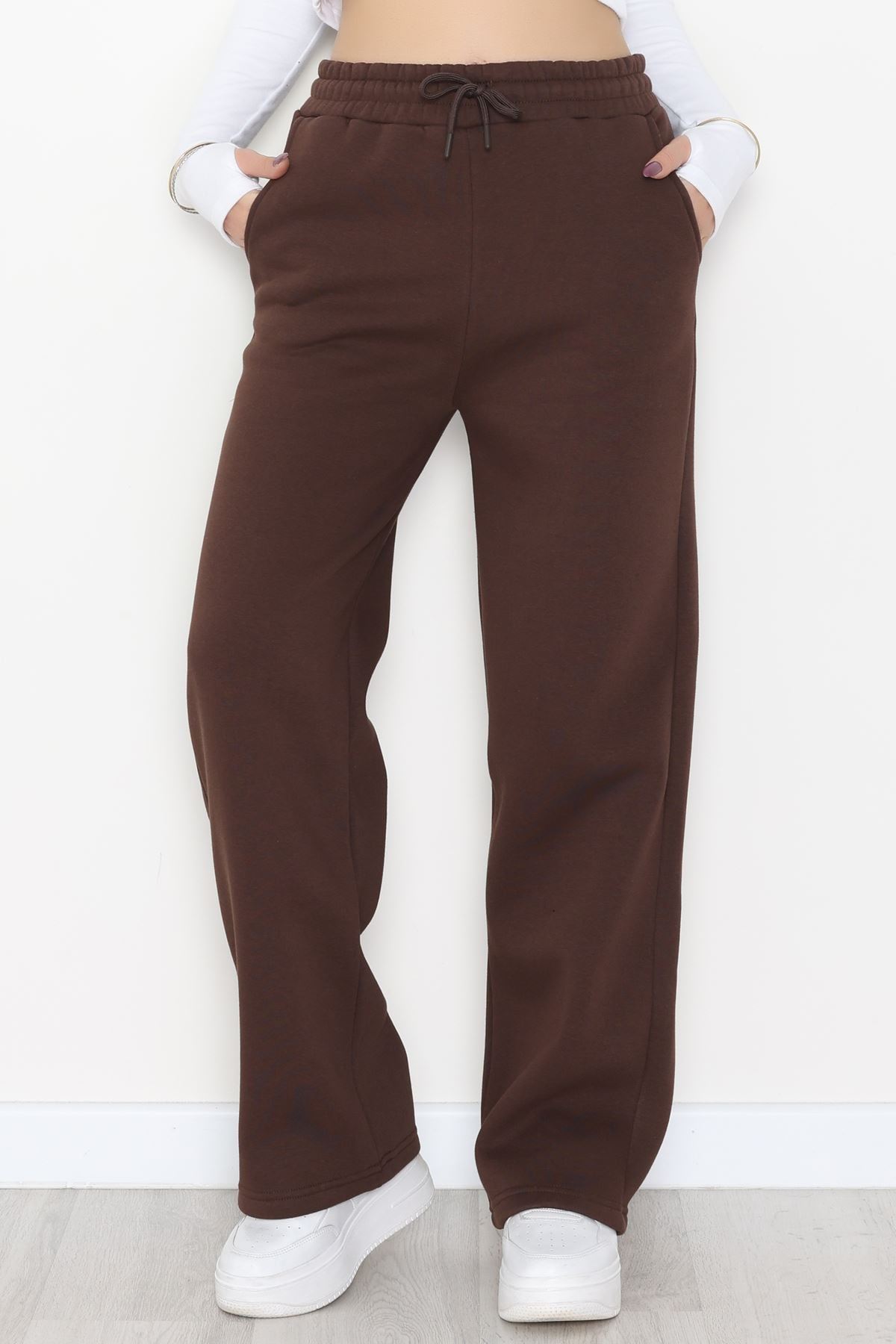 Palazzo 3 İplik Eşofman Altı Kahve - 6000.1247.