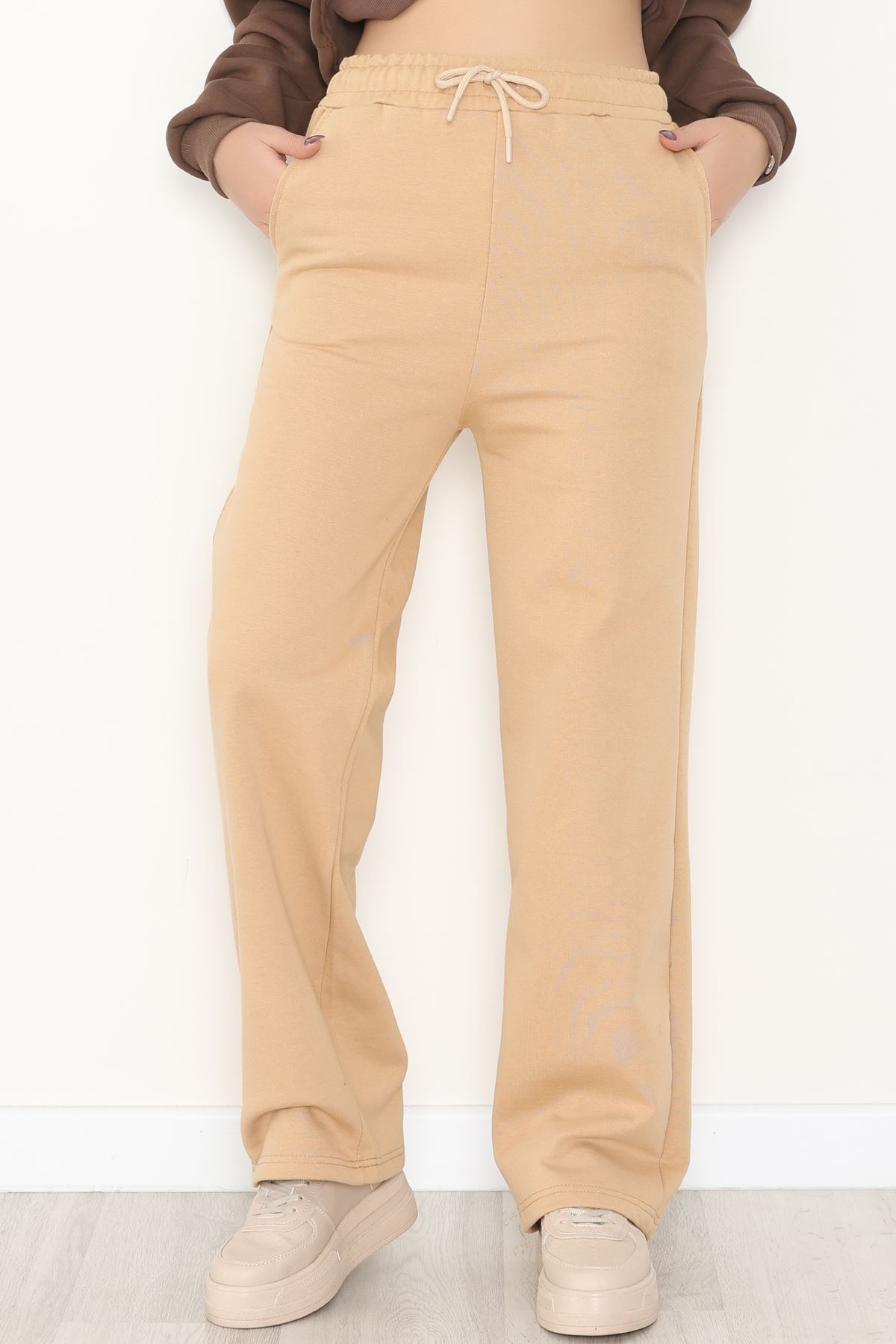 Palazzo 3 İplik Eşofman Altı Camel - 6000.1247.