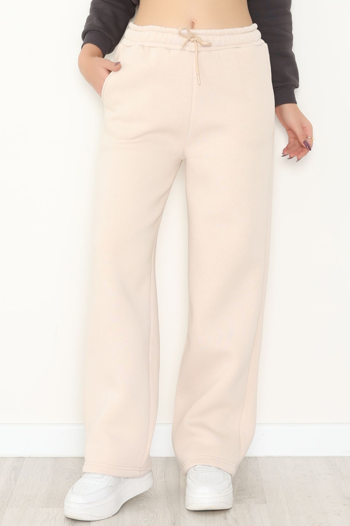 Palazzo 3 İplik Eşofman Altı Bej1 - 6000.1247.