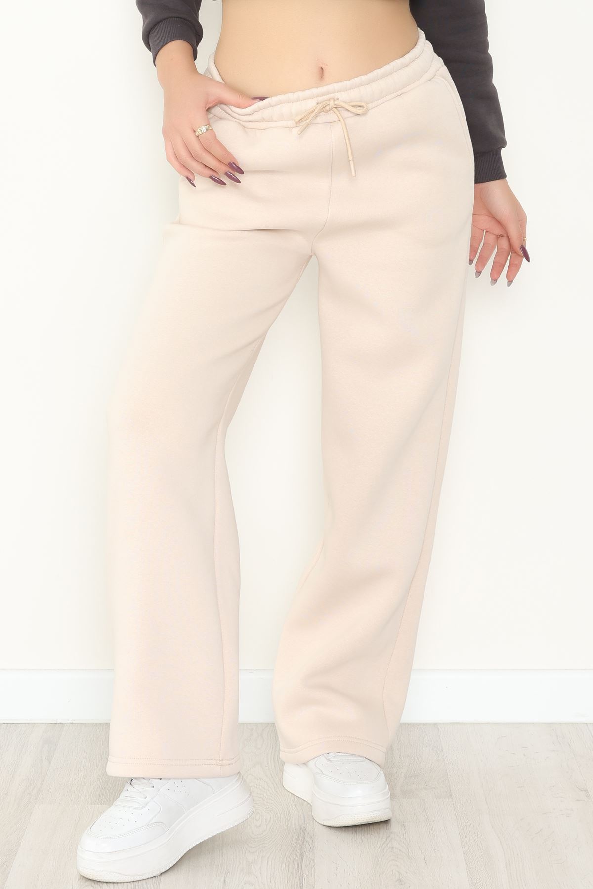 Palazzo 3 İplik Eşofman Altı Bej1 - 6000.1247.