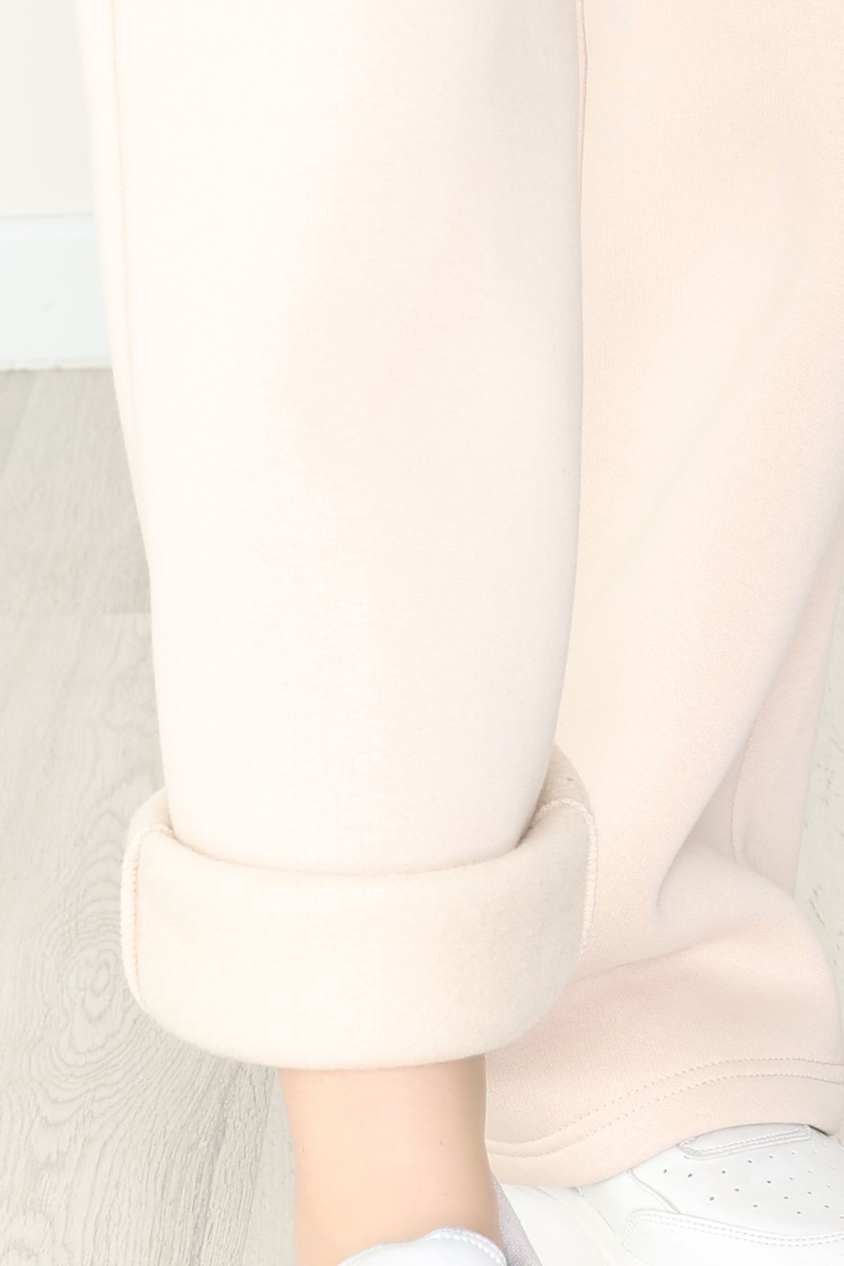 Palazzo 3 İplik Eşofman Altı Bej1 - 6000.1247.