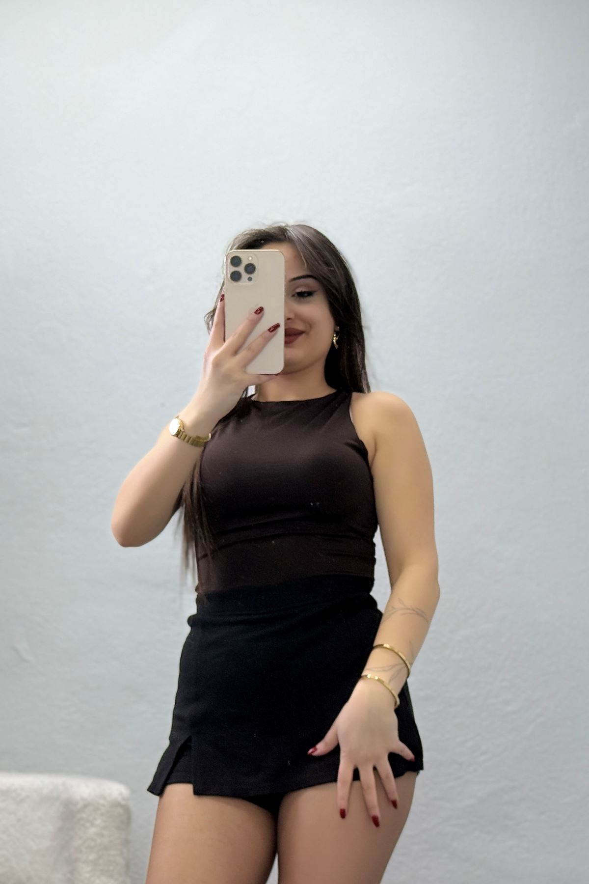 Külotlu Çıtçıtlı Atlet Kahve - 19800.200.