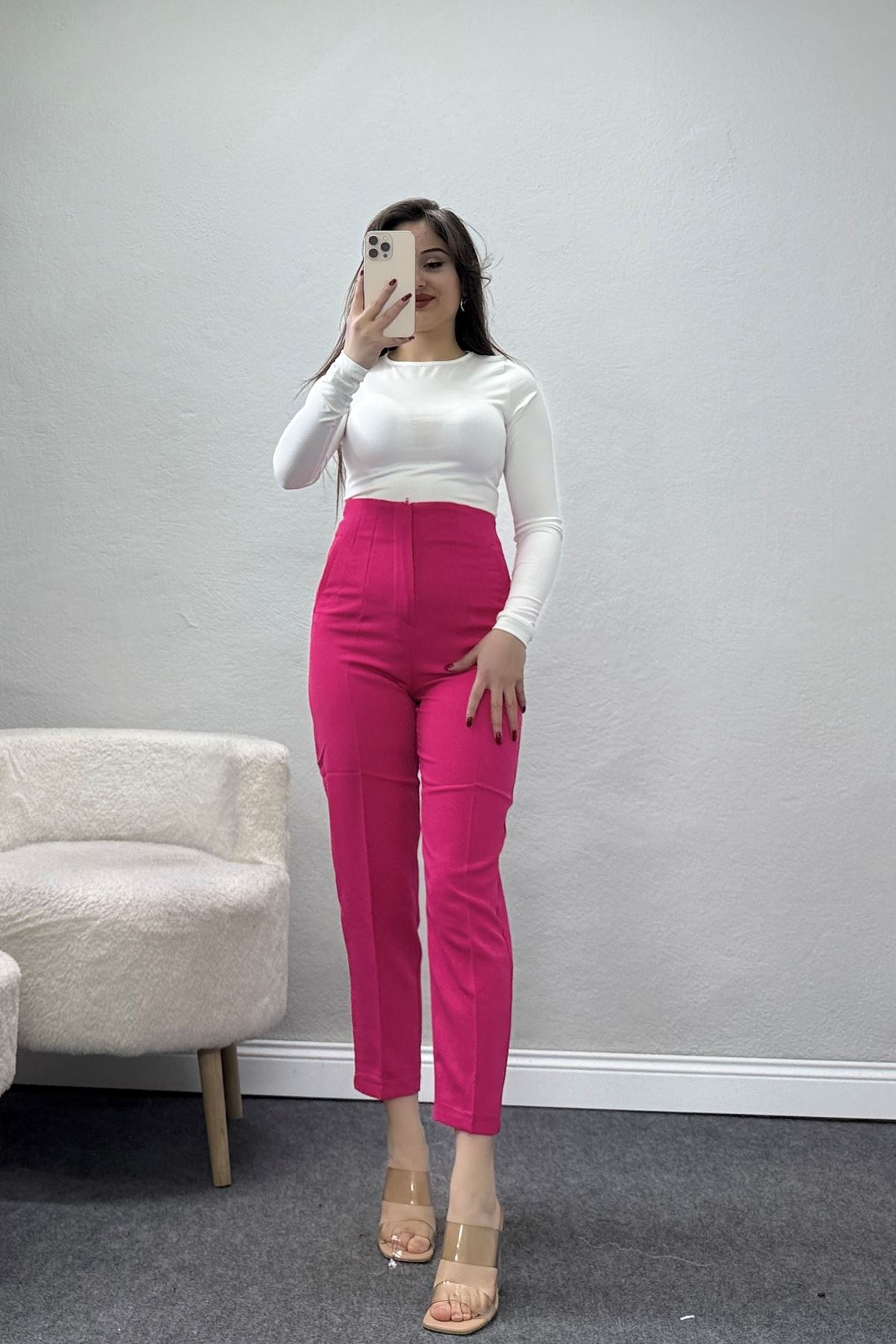 Pensli Havuç Pantolon Fuşya - 51215.1779.