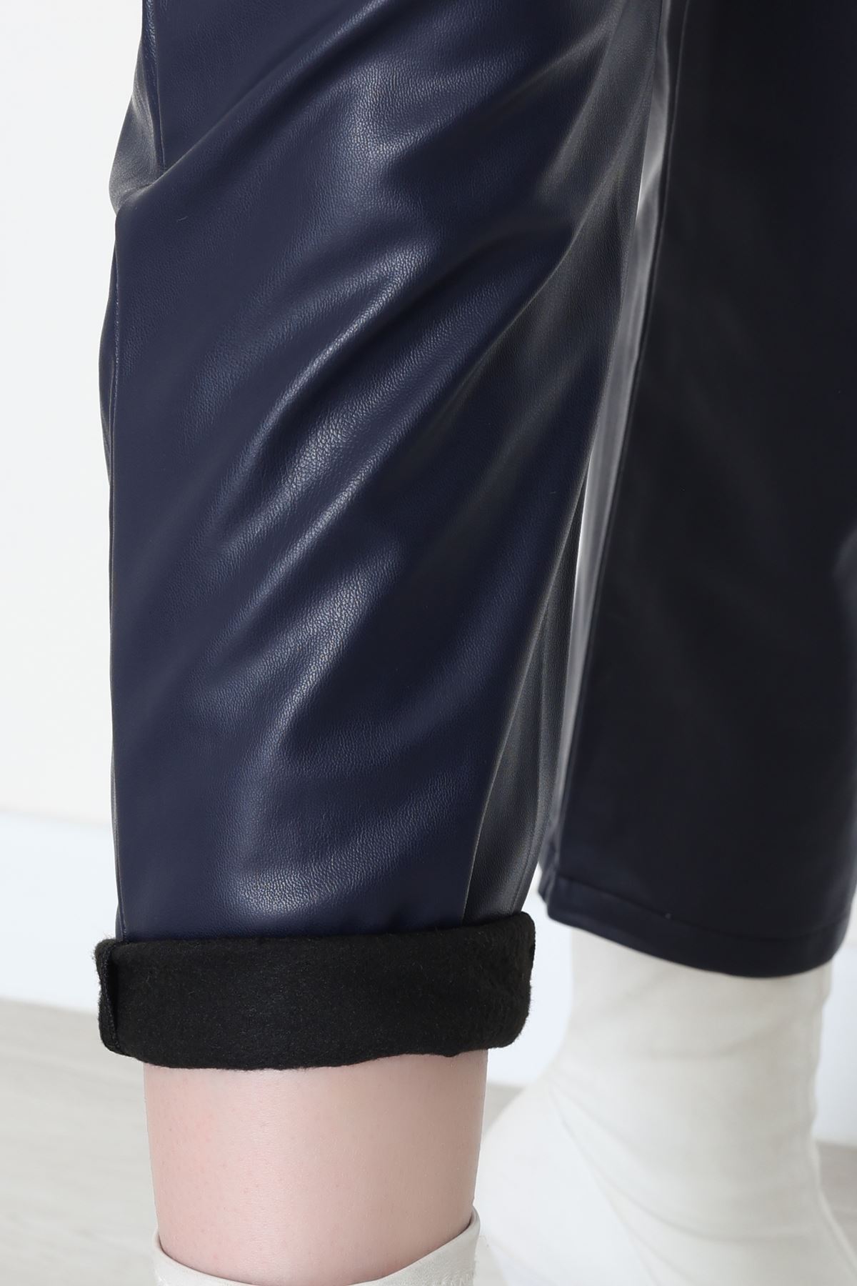 Pu Deri Fleto Cepli Pantolon Lacivert - 51100.1779.