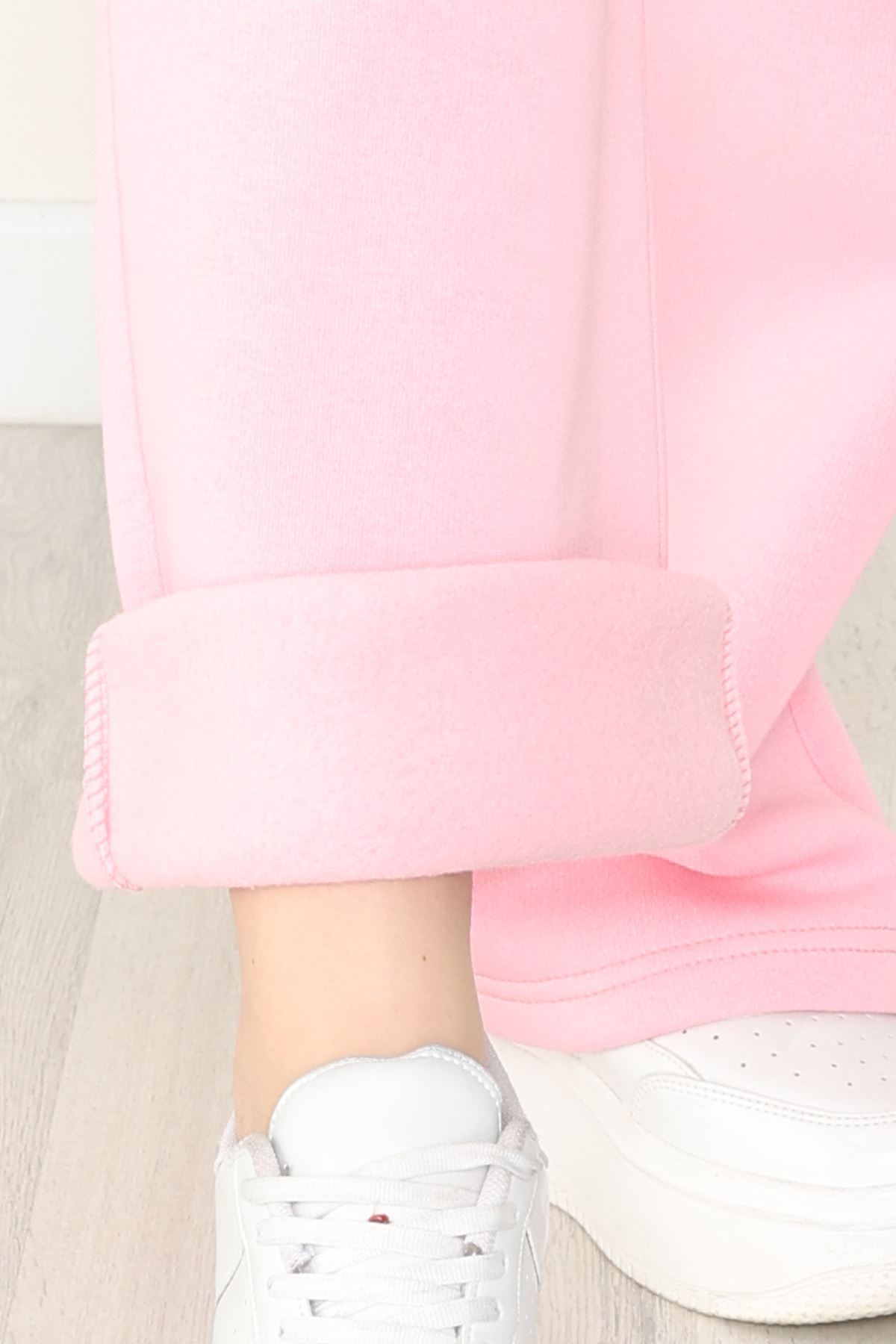 Palazzo 3 İplik Eşofman Altı Pembe - 6000.1247.