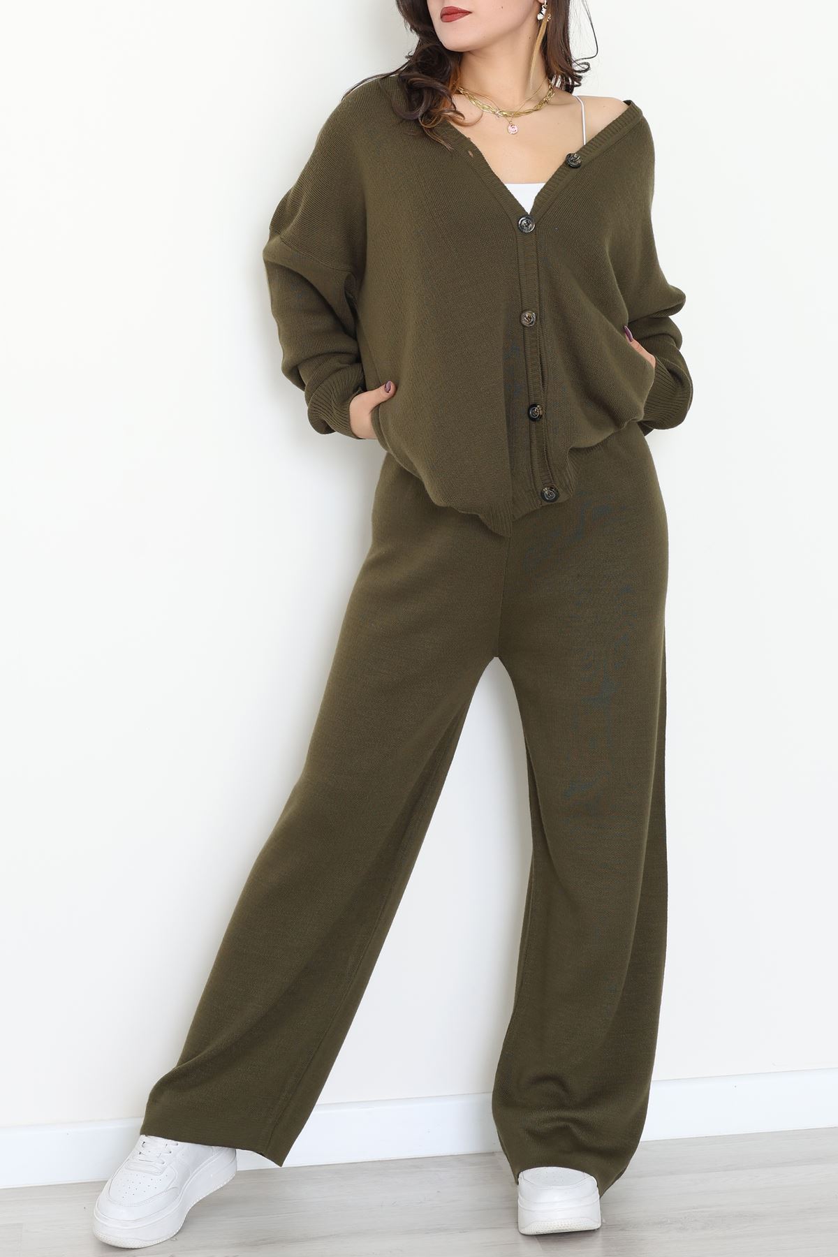 Akrilik Triko Takım Haki - 31065.1766.