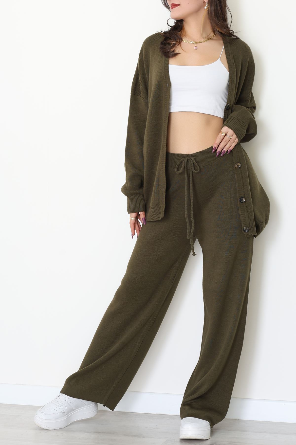 Akrilik Triko Takım Haki - 31065.1766.