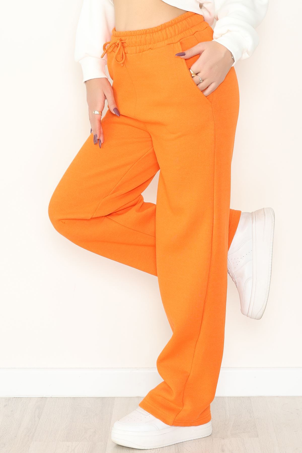 Palazzo 3 İplik Eşofman Altı Turuncu - 6000.1247.