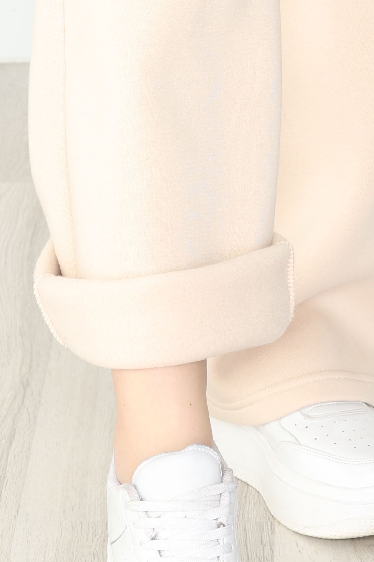 Palazzo 3 İplik Eşofman Altı Bej - 6000.1247.