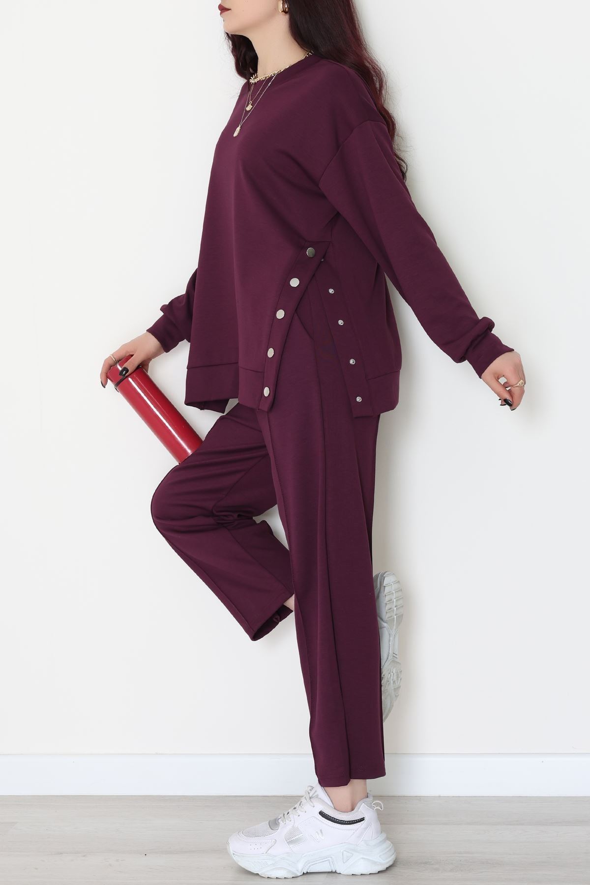 Çıt Çıtlı İkili Takım Mor - 4128.1247.