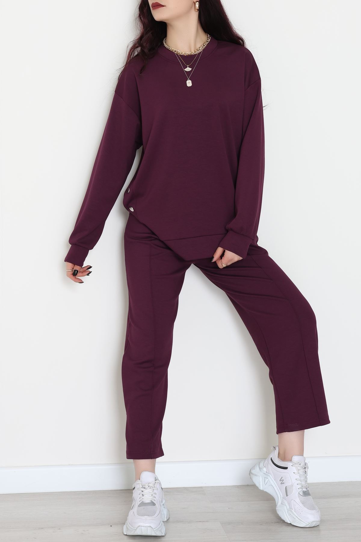 Çıt Çıtlı İkili Takım Mor - 4128.1247.