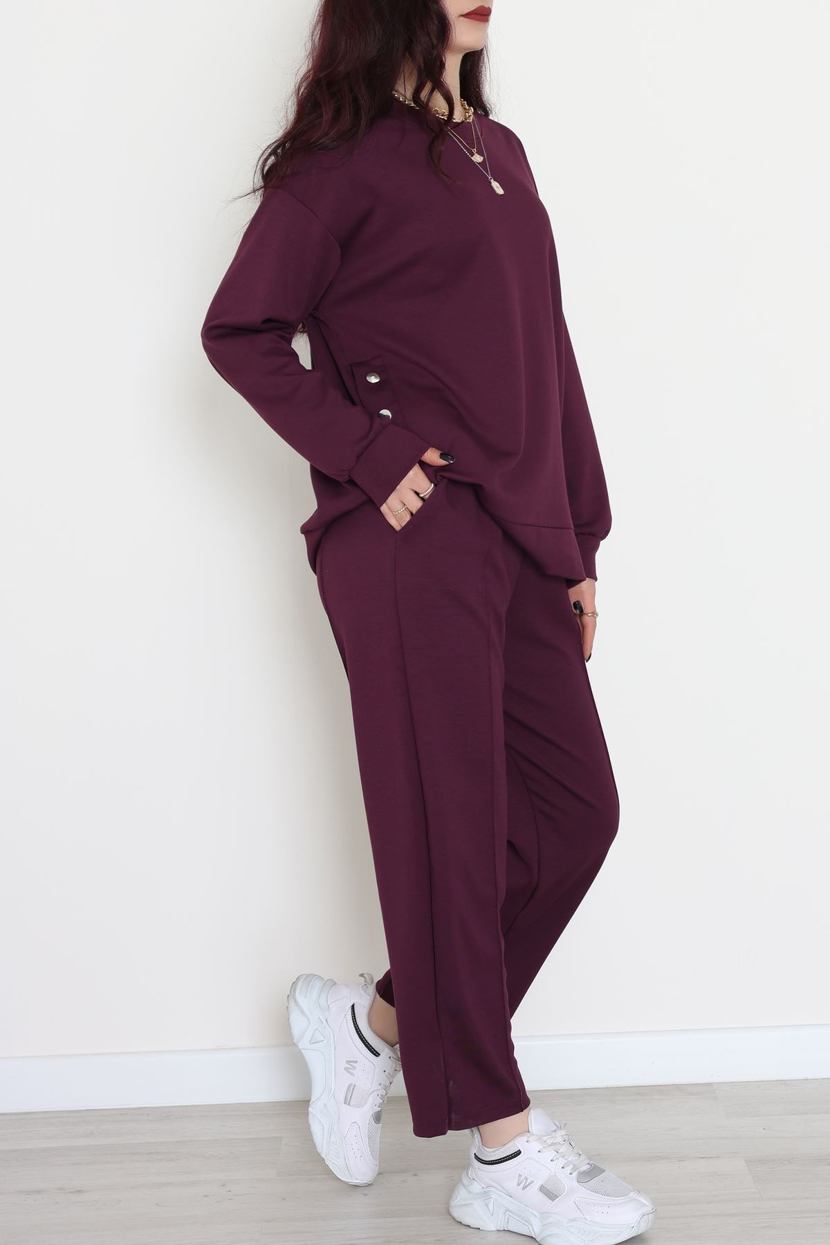 Çıt Çıtlı İkili Takım Mor - 4128.1247.