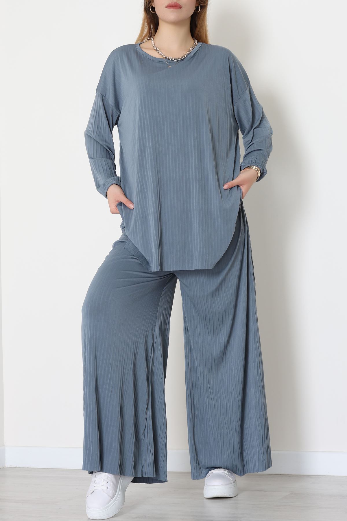 Sandy Crash Kumaş İkili Takım Gri - 42667.1949.