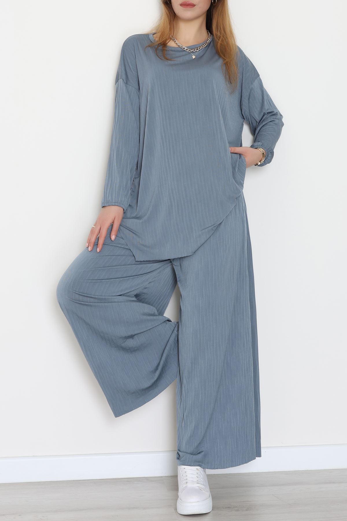 Sandy Crash Kumaş İkili Takım Gri - 42667.1949.