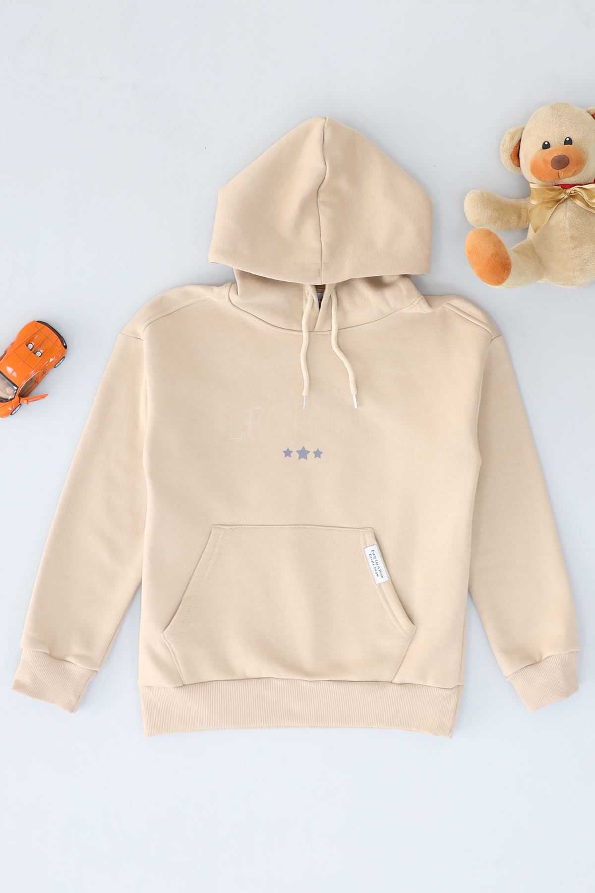 3 İplik Şardonlu Sweat Bej - 3264101.1576.