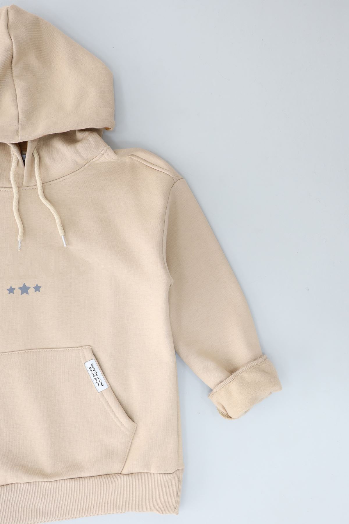 3 İplik Şardonlu Sweat Bej - 3264101.1576.